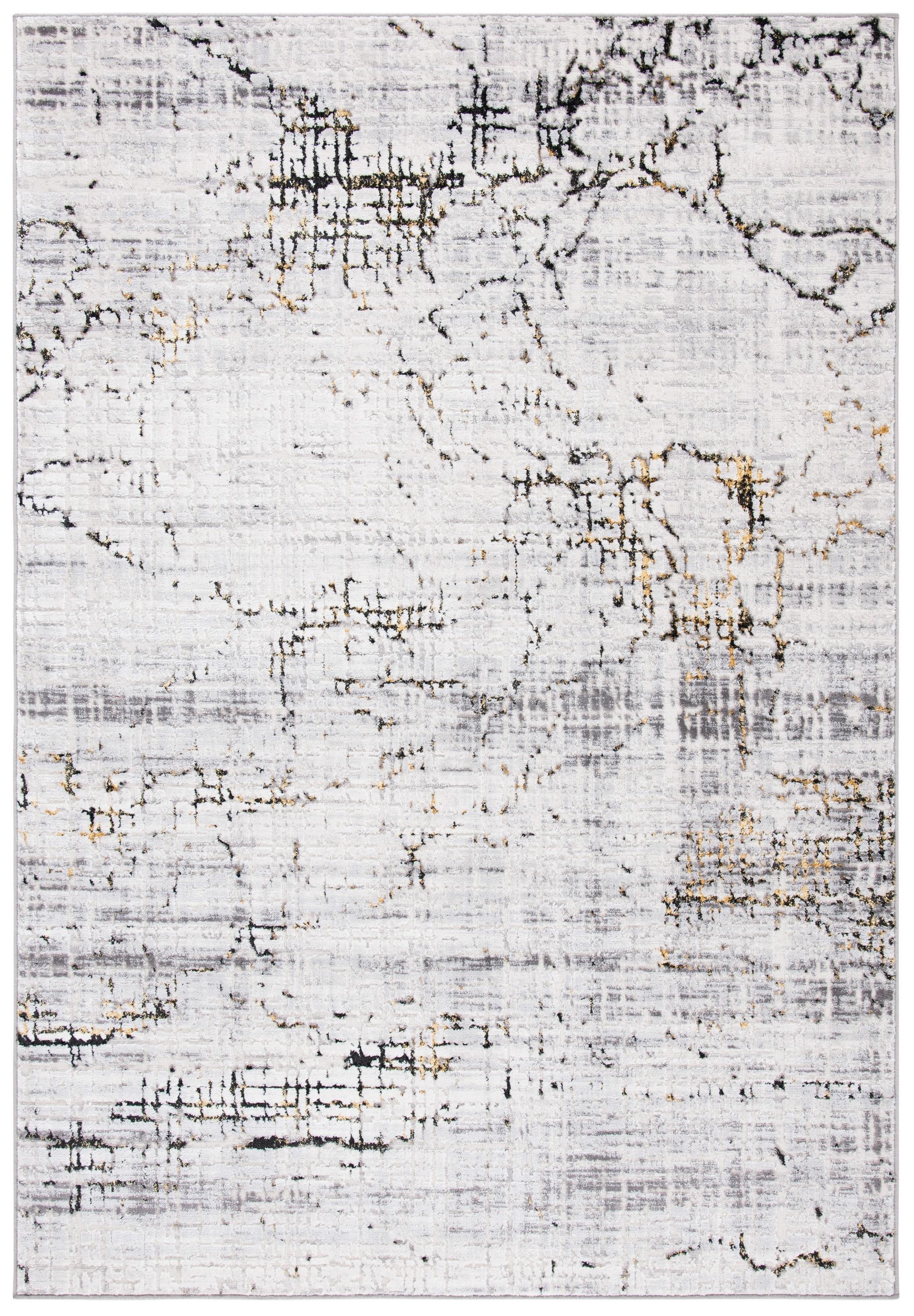 Amelia ALA248 Power Loomed Area Rug - Grey/Gold - 4'5"x6'5" - Safavieh.