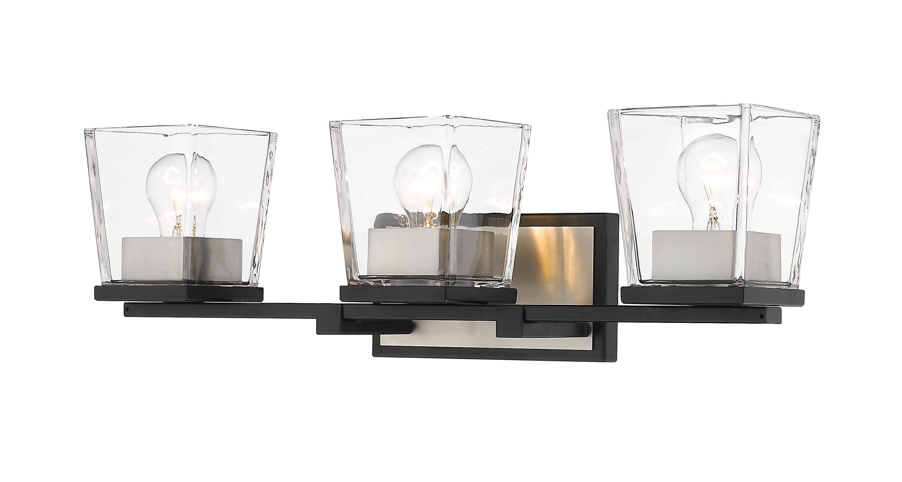 Z-Lite Bleeker Street 3 - Light Vanity in  Matte Black/Brushed Nickel