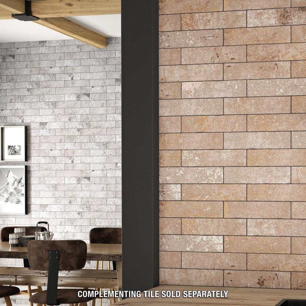 London 3" x 12" Porcelain Brick Look Subway Wall Tile