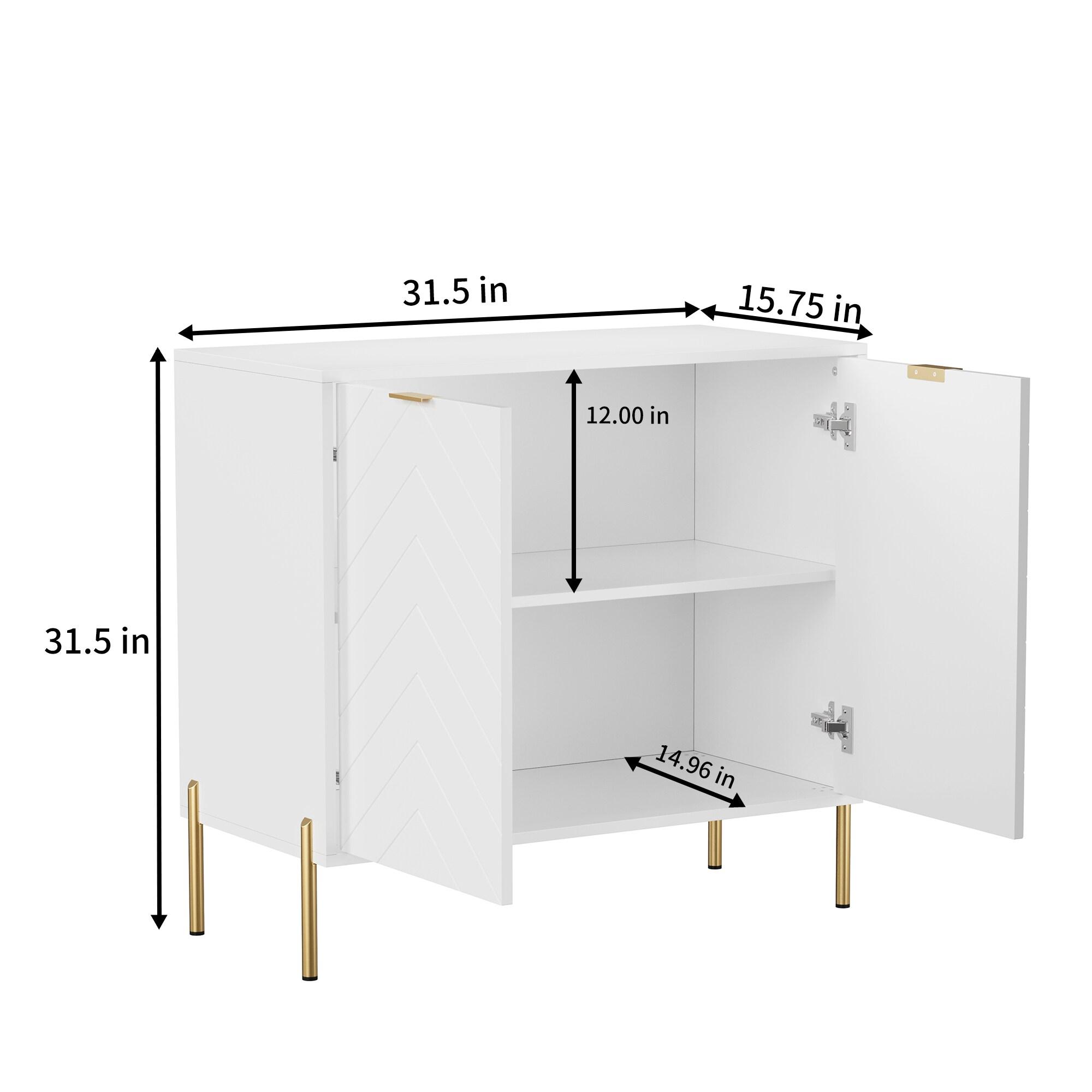 CLIHOME 31.5 in. H Utility Storage Cabinet with Adjustable Shelves