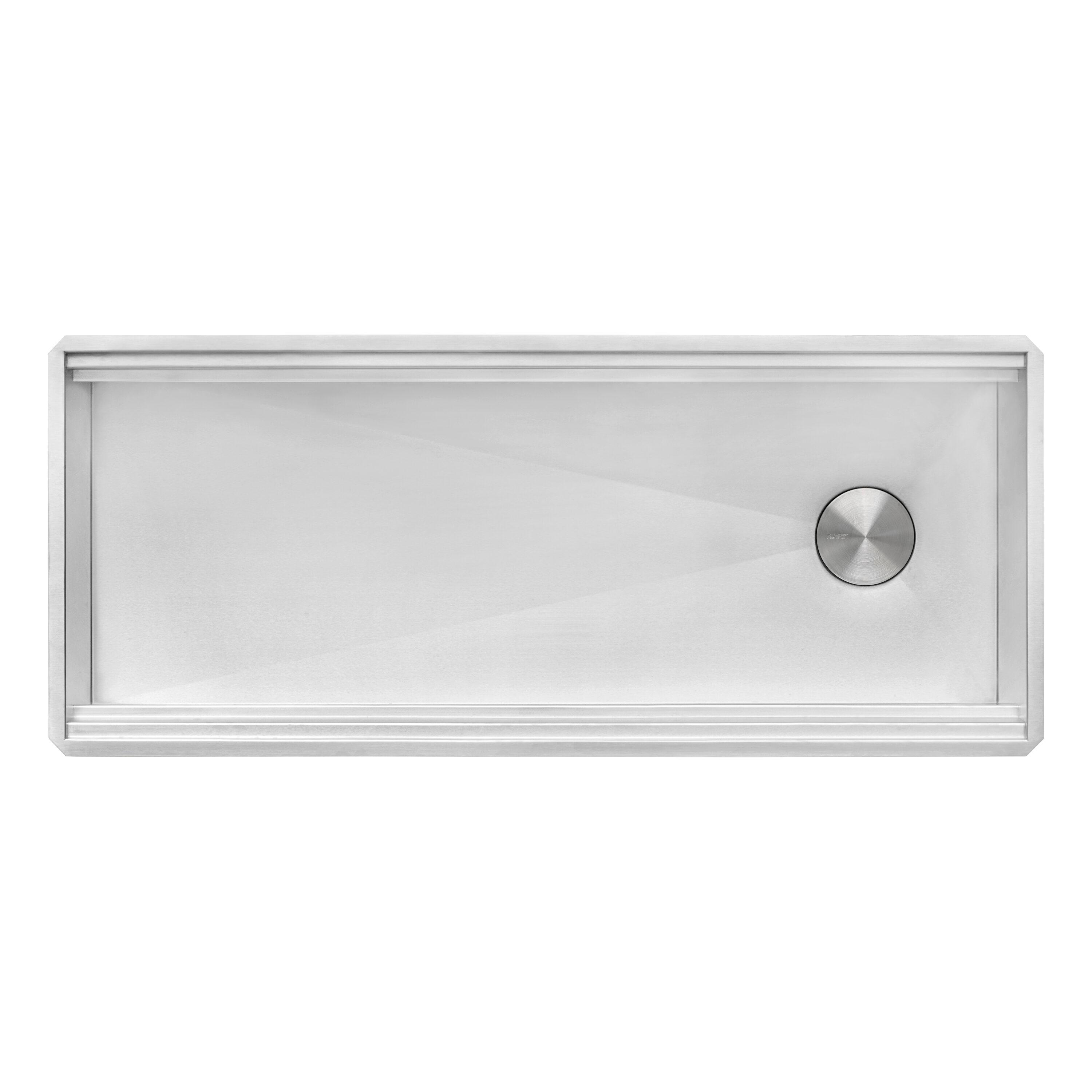 Ruvati 45-inch Workstation Two-Tiered Ledge Kitchen Sink Undermount 16 Gauge Stainless Steel