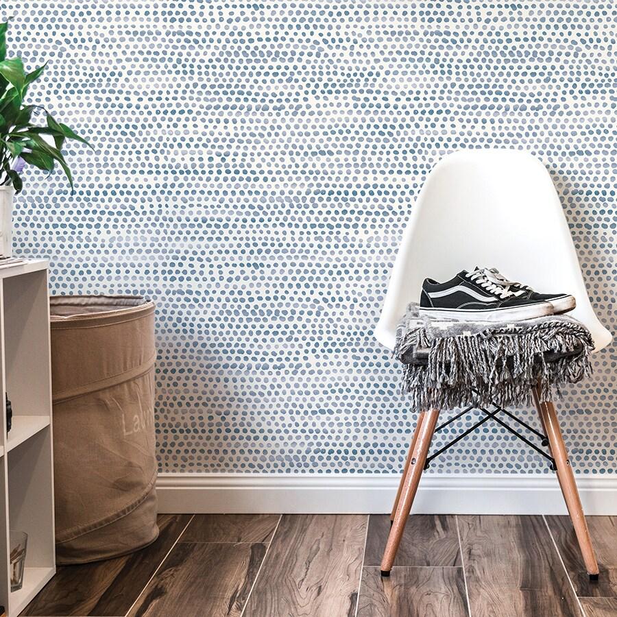 Tempaper Moire Dots Light Tan Peel and Stick Wallpaper, 20.5" x 16.5'