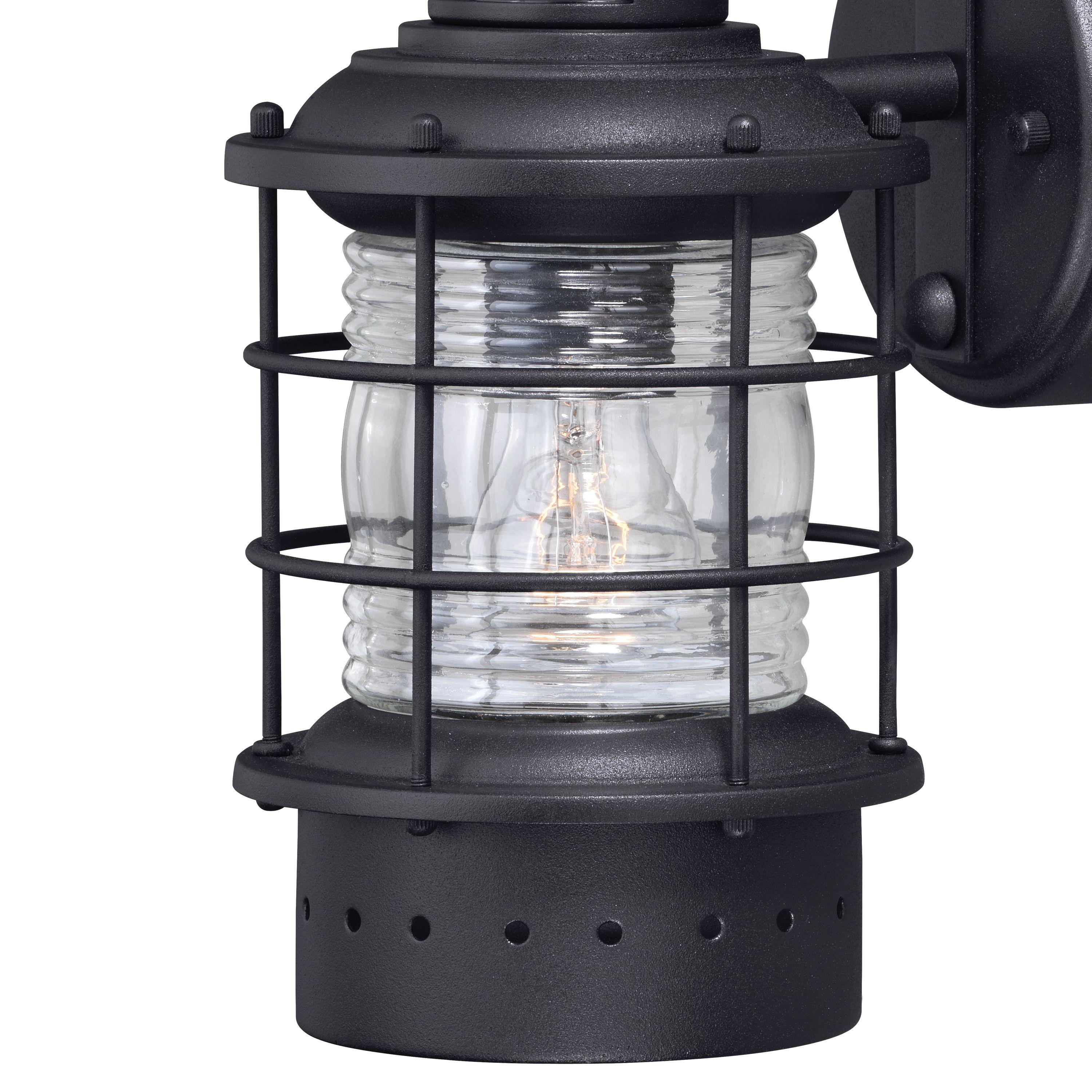 Vaxcel Hyannis 1 - Light Wall Light in  Textured Black