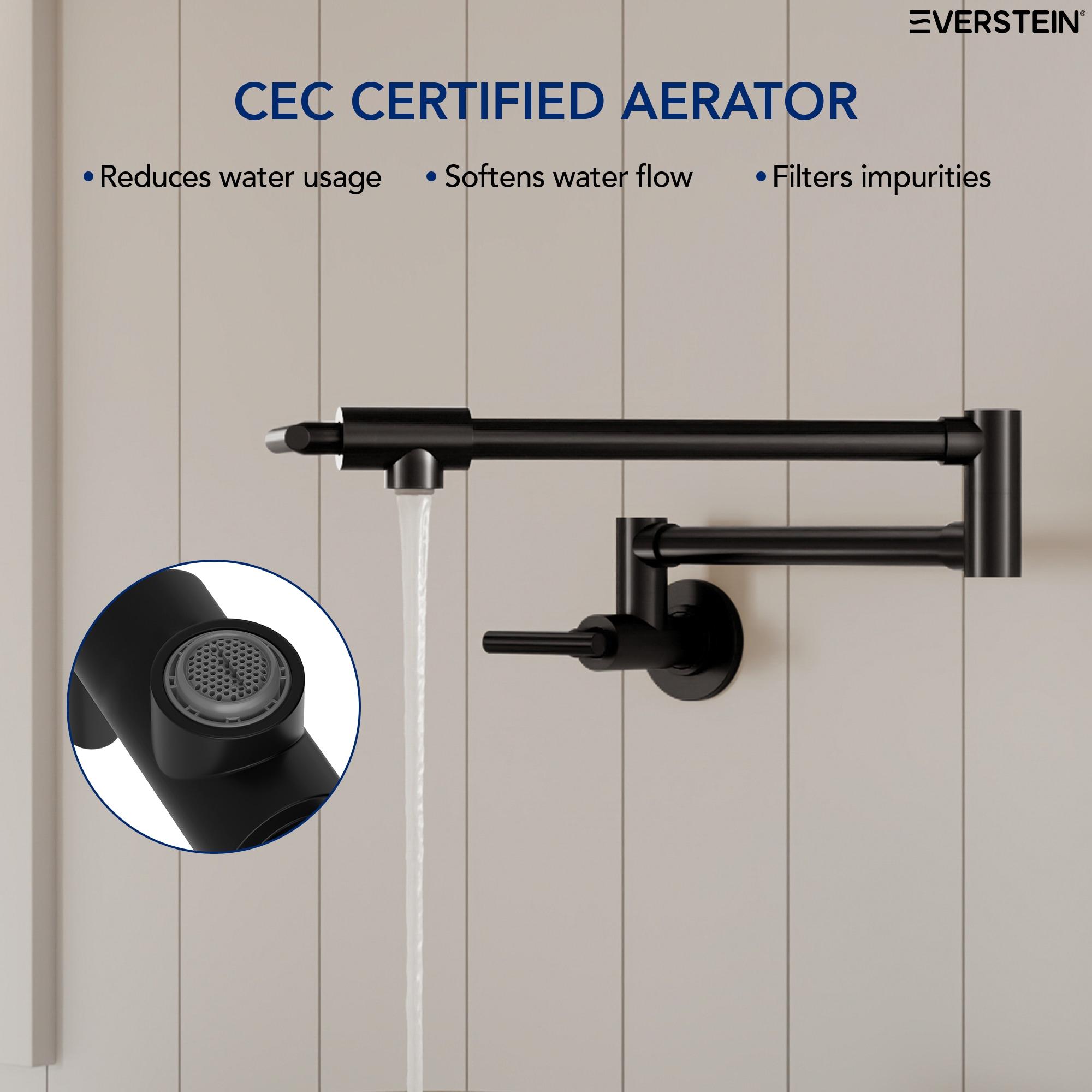 Wall-Mount Pot Filler Faucet, Swing Arm Kitchen Pot Filler Faucet
