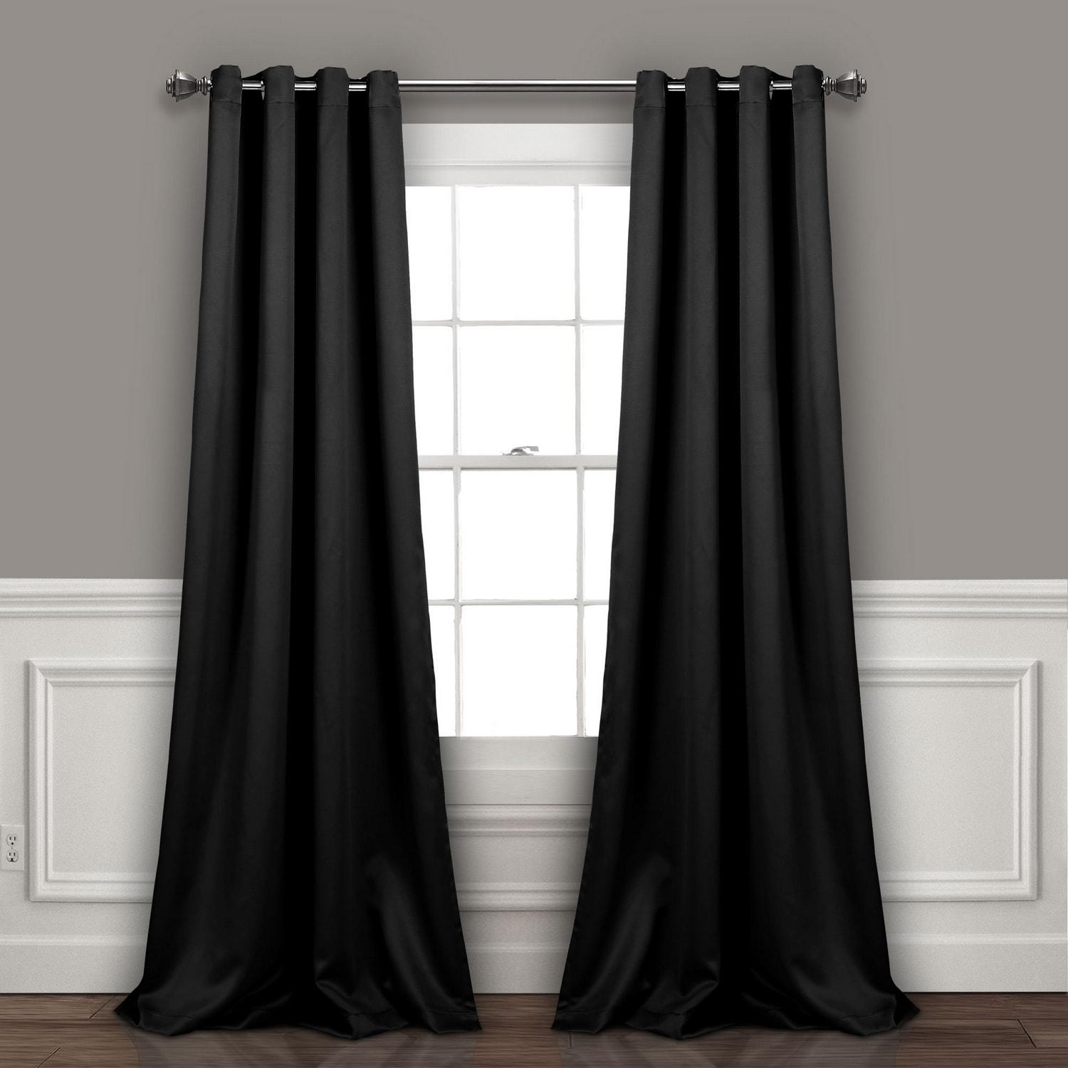 Insulated Polyester Blackout Curtain Pair (Set of 2)