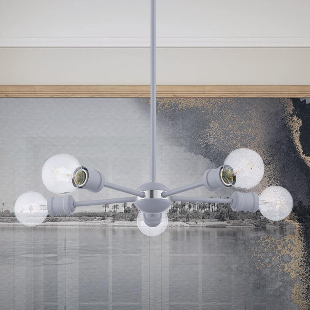 Livex Lighting Lansdale 5 - Light Chandelier in  Nordic Gray