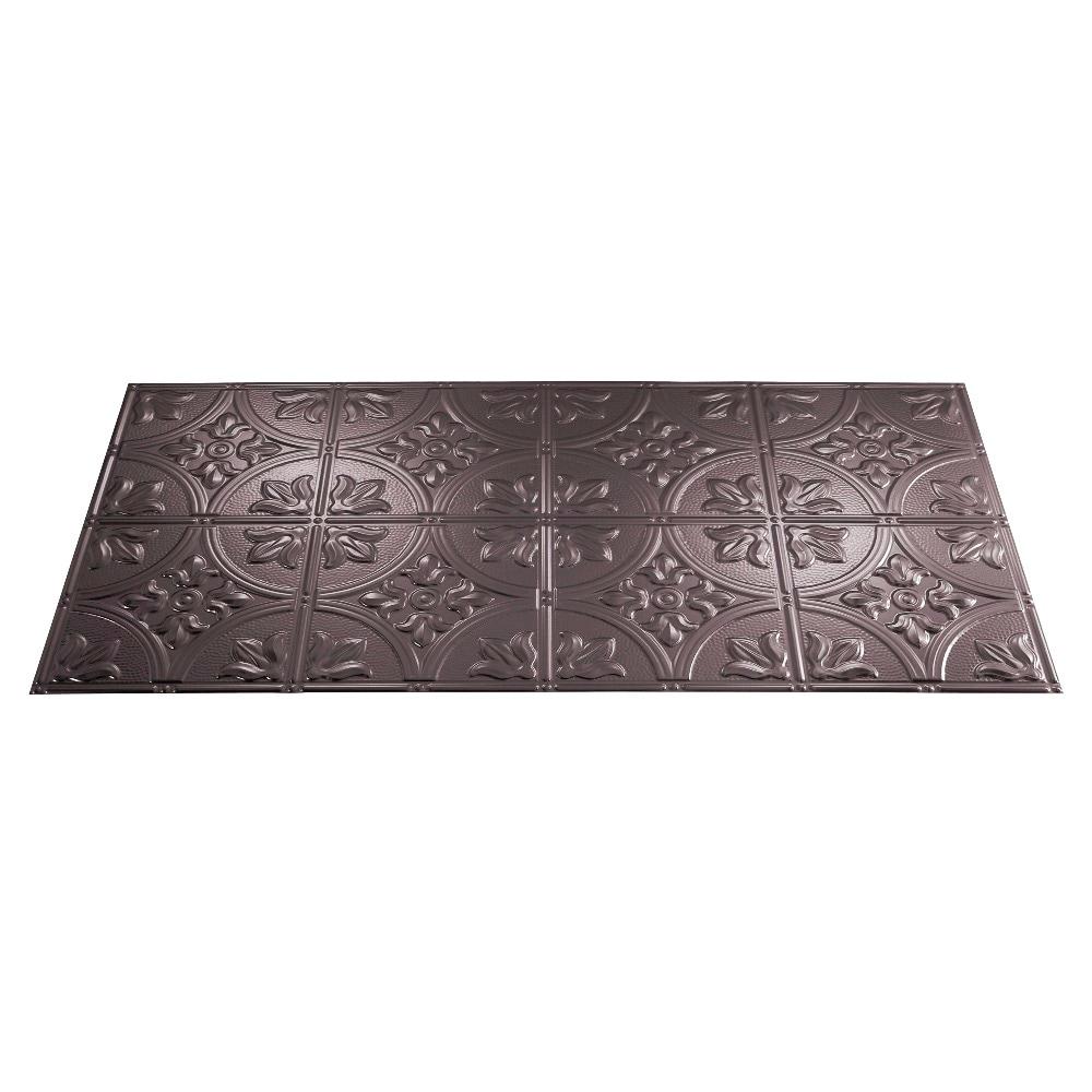 24.375'' L x 48.375'' W Embossed Vinyl Glue Up Ceiling Tile