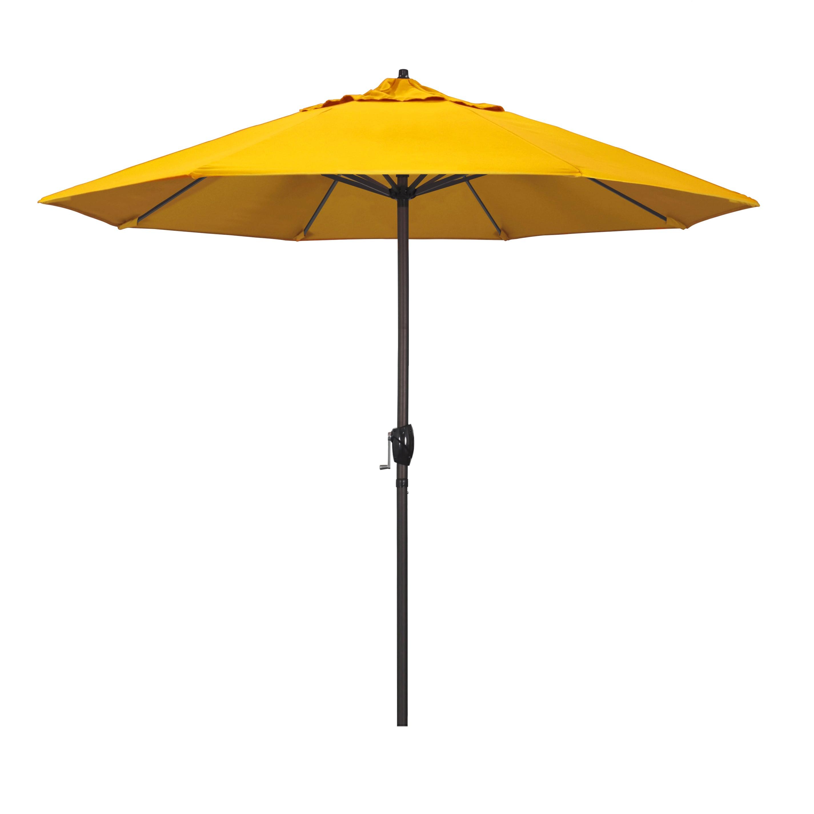 9 ft Sunflower Yellow Sunbrella Aluminum Patio Umbrella