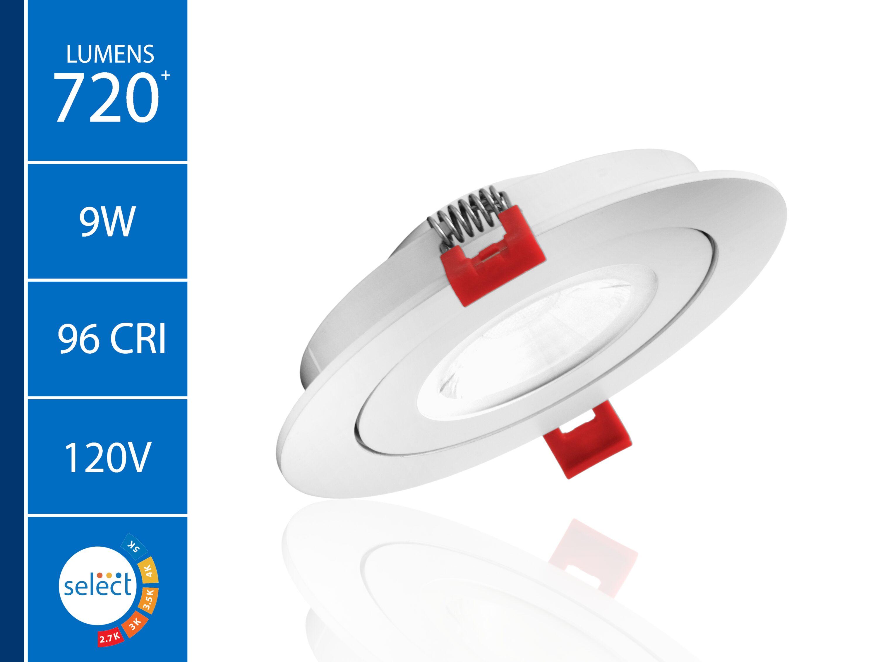 DGF43 4'' Selectable Color Temperature Dimmable Air-Tight IC Rated LED Canless Recessed Lighting Kit
