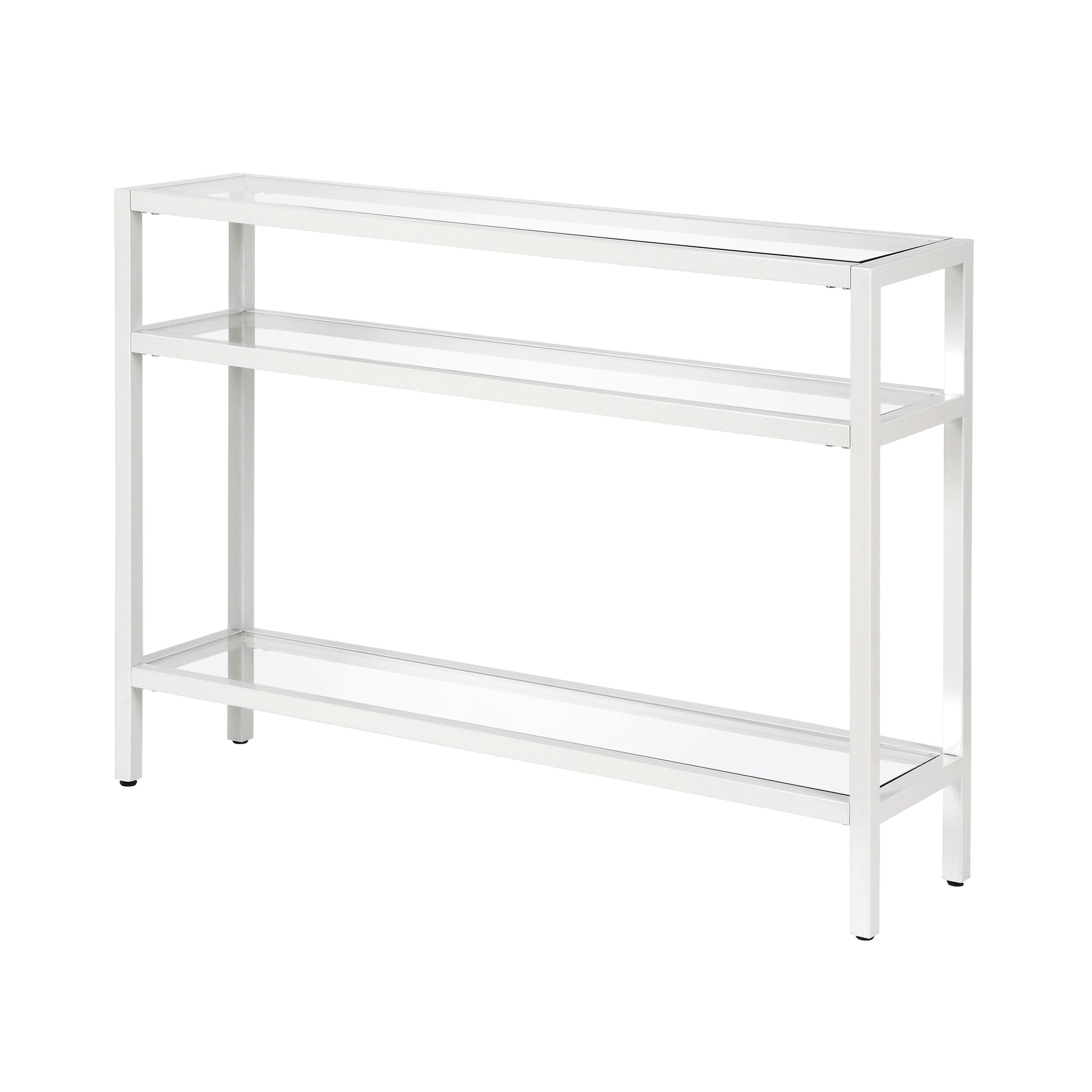 Evelyn&Zoe Sivil 42" Wide Rectangular Console Table, White