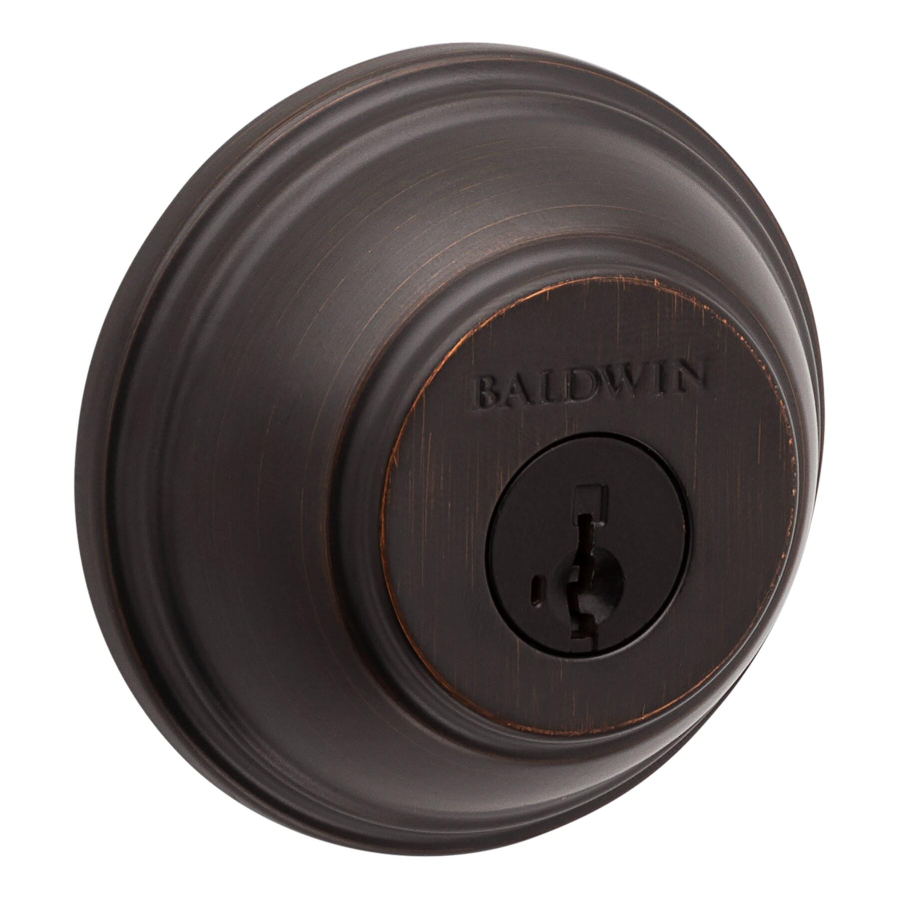 Baldwin Prestige 380 Round Single Cylinder Deadbolt Featuring SmartKey® Security