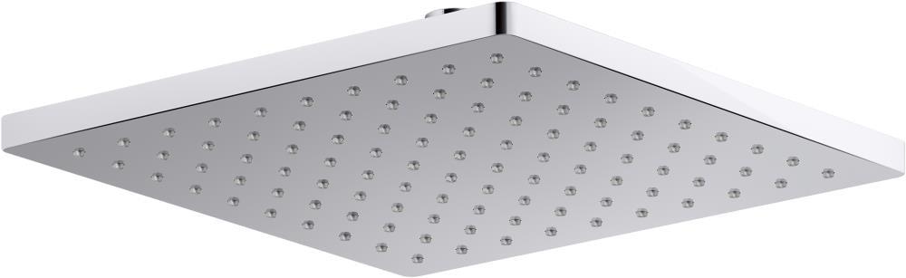 Honesty 10" Single-Function Wall or Ceiling-Mount Square Rainhead, Square Rain Showerhead 2.5 GPM