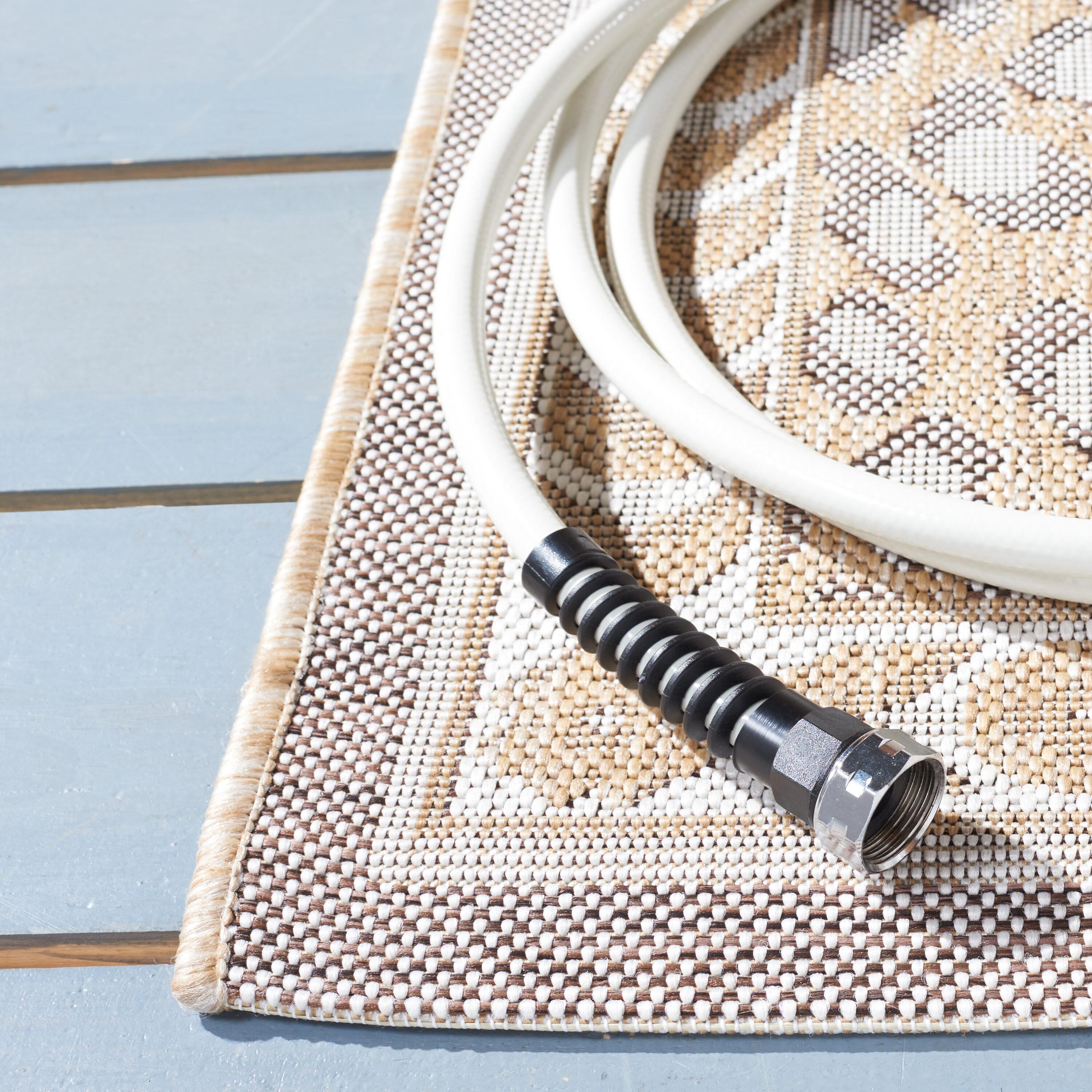 Courtyard CY6100 Power Loomed Indoor/Outdoor Accent Rug - Beige/Gold - 2'x3'7" - Safavieh.
