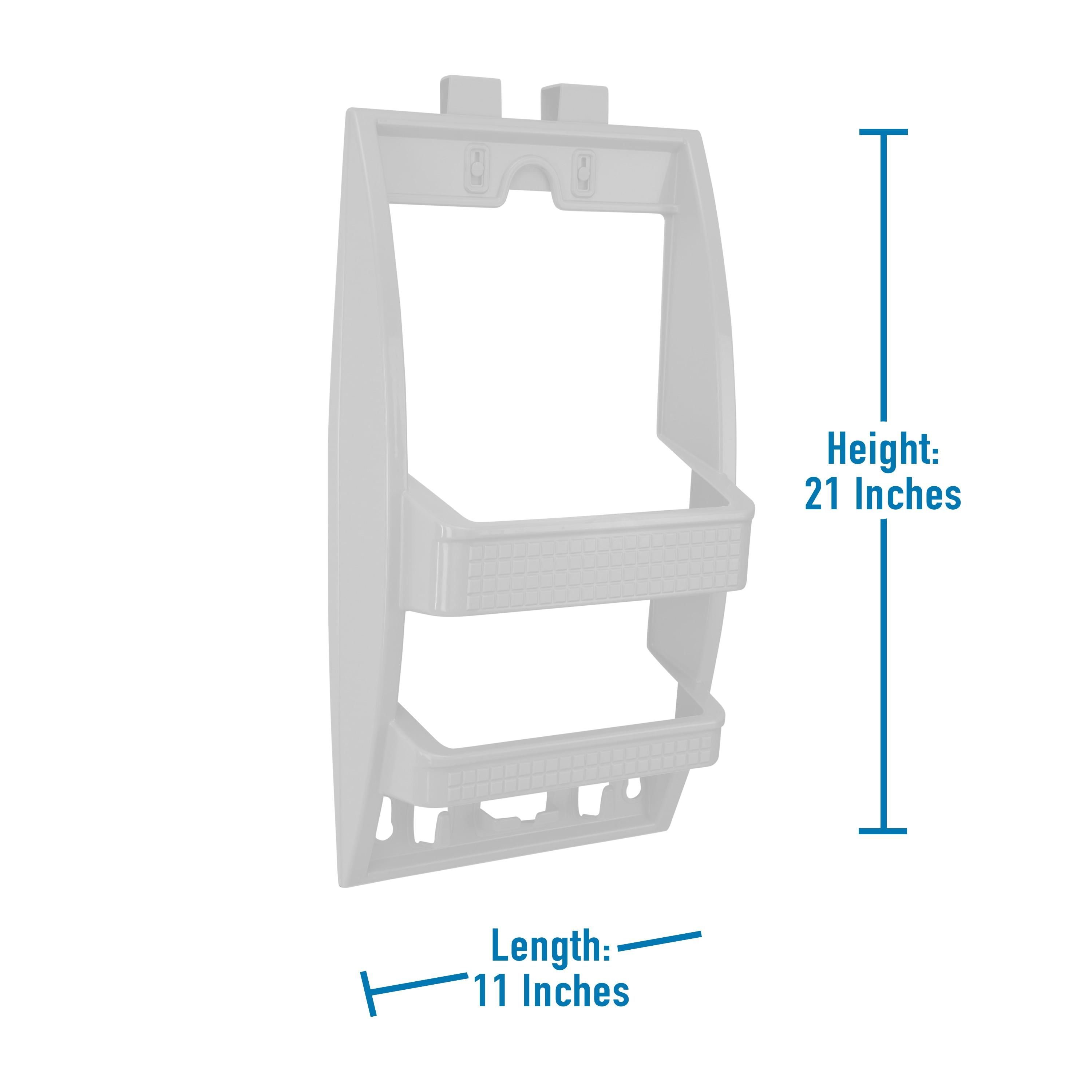 Bath Bliss Flexi Shower Caddy Shelf White: Polypropylene, Suction Mount, Bathroom Storage Organizer Rack