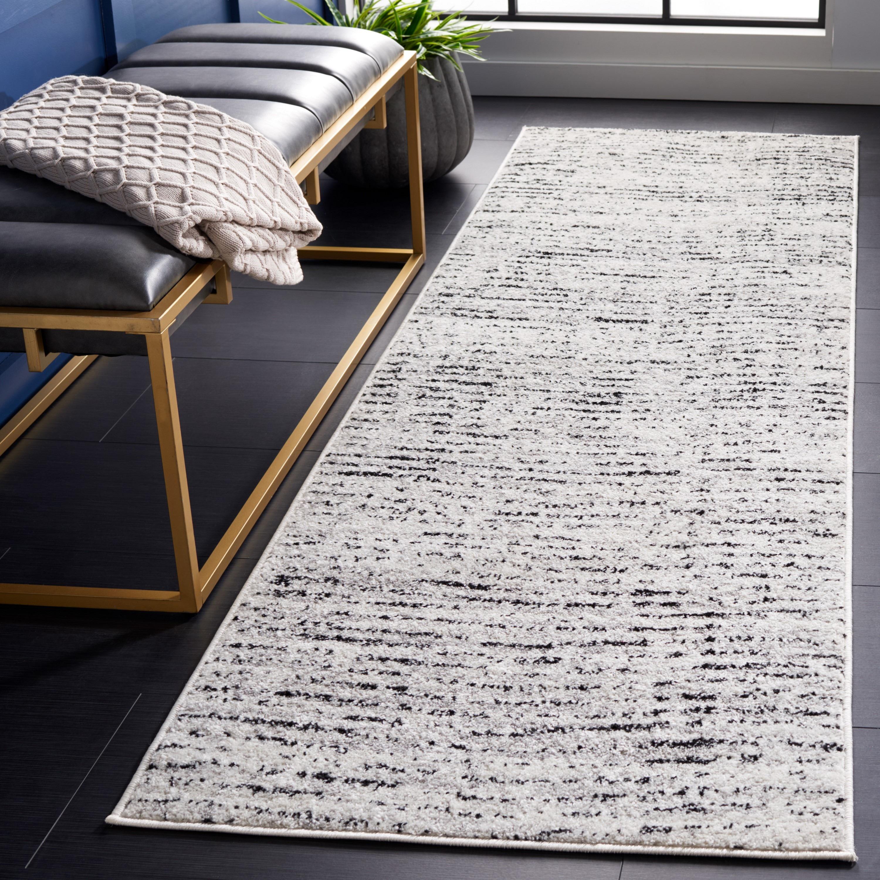 Adirondack ADR117 Machine Made Indoor Runner - Ivory/Silver - 2'-6"x22' - Safavieh