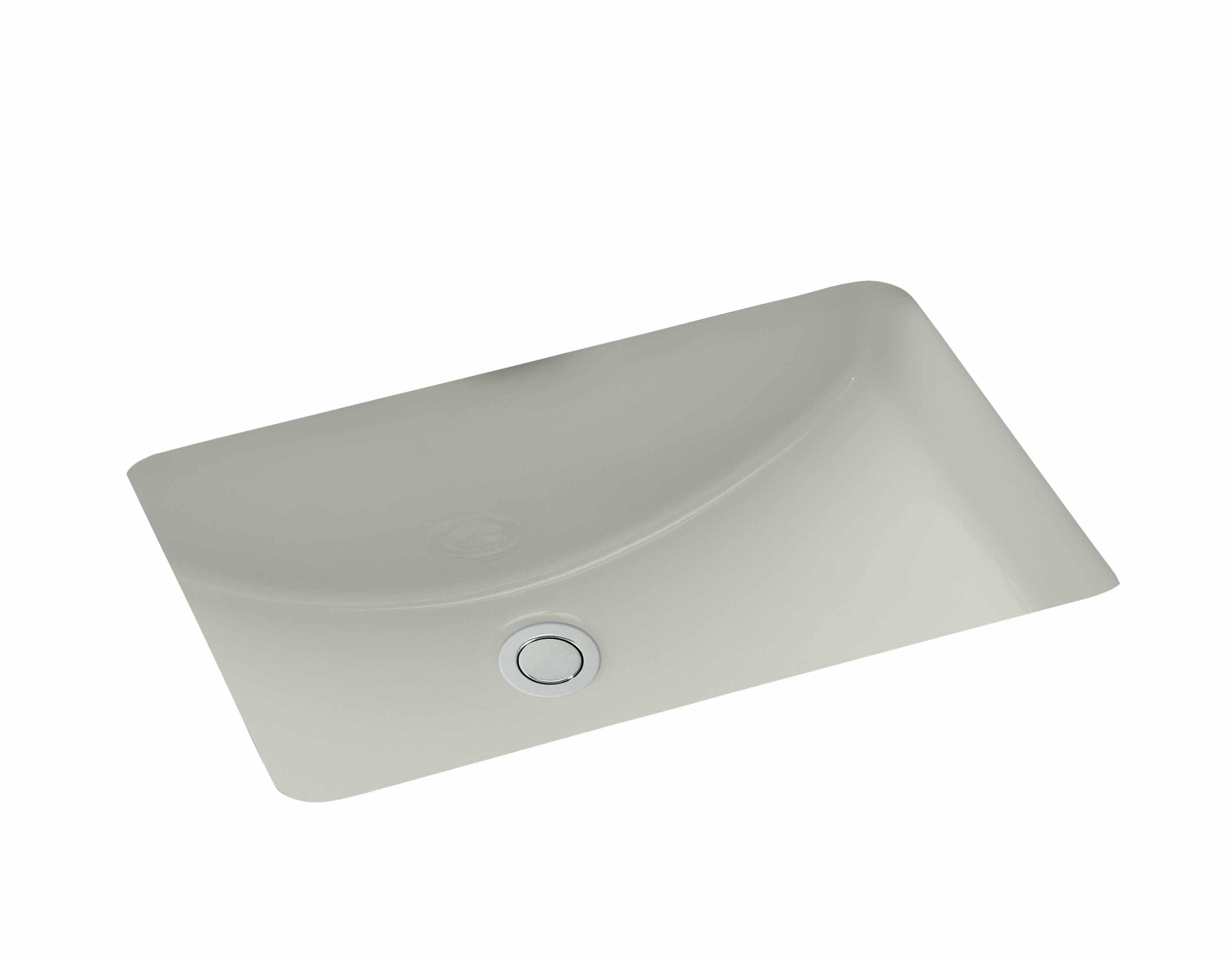 Ladena® Finish Vitreous China Rectangular Undermount Bathroom Sink with Overflow