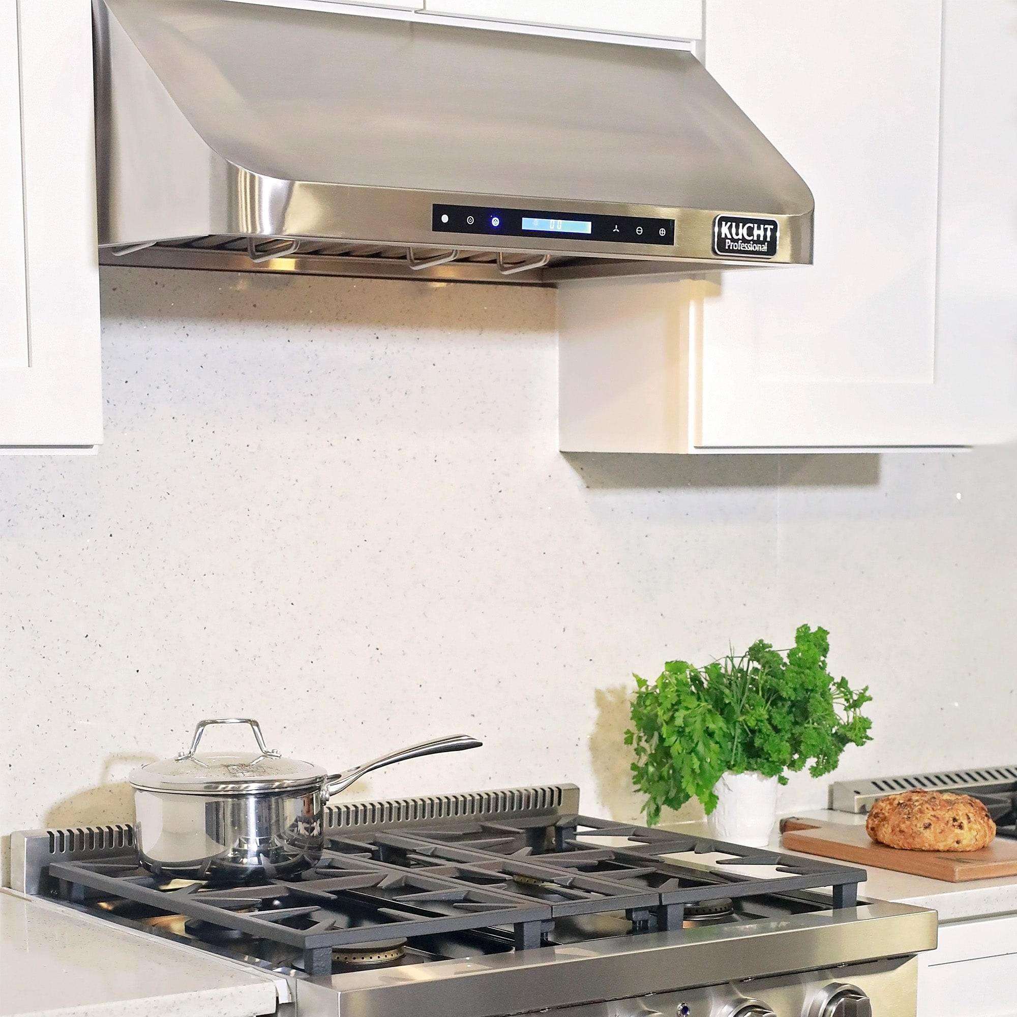 Kucht 48" Stainless Steel 1200 CFM Ducted (Vented) Under Cabinet Range Hood with Baffle Filter