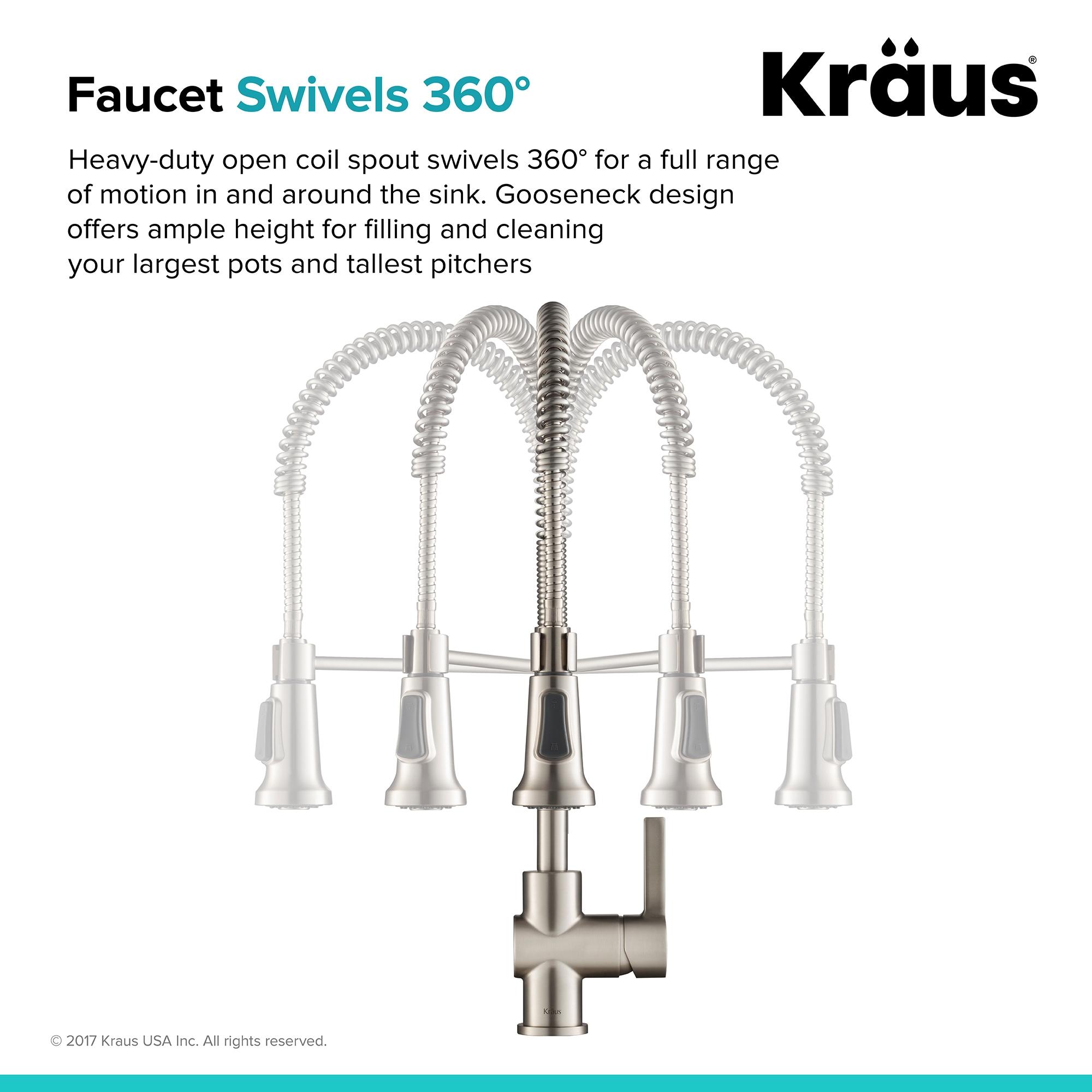 KRAUS Britt Single Handle Commercial Style Kitchen Faucet