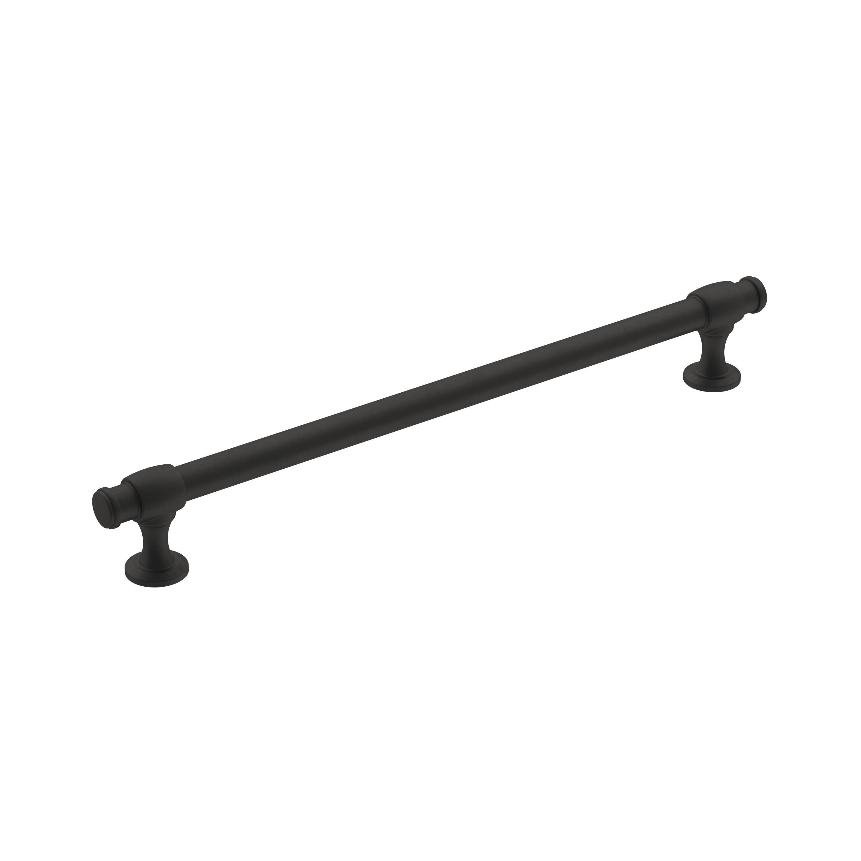 Amerock Winsome 8-13/16 inch (224mm) Center-to-Center Matte Black Cabinet Pull