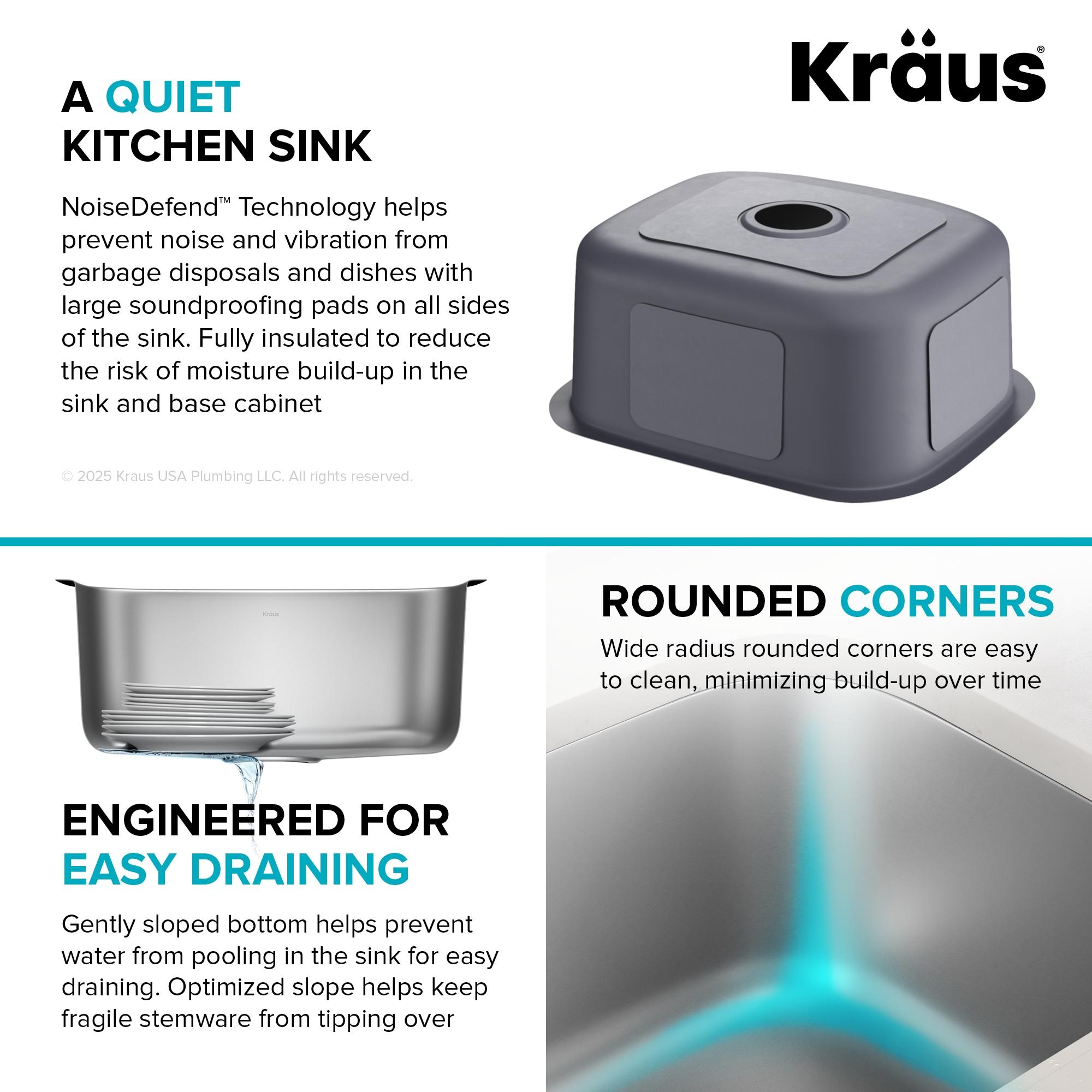 KRAUS Premier Undermount Single Bowl 18-Gauge Stainless Steel Kitchen Sink