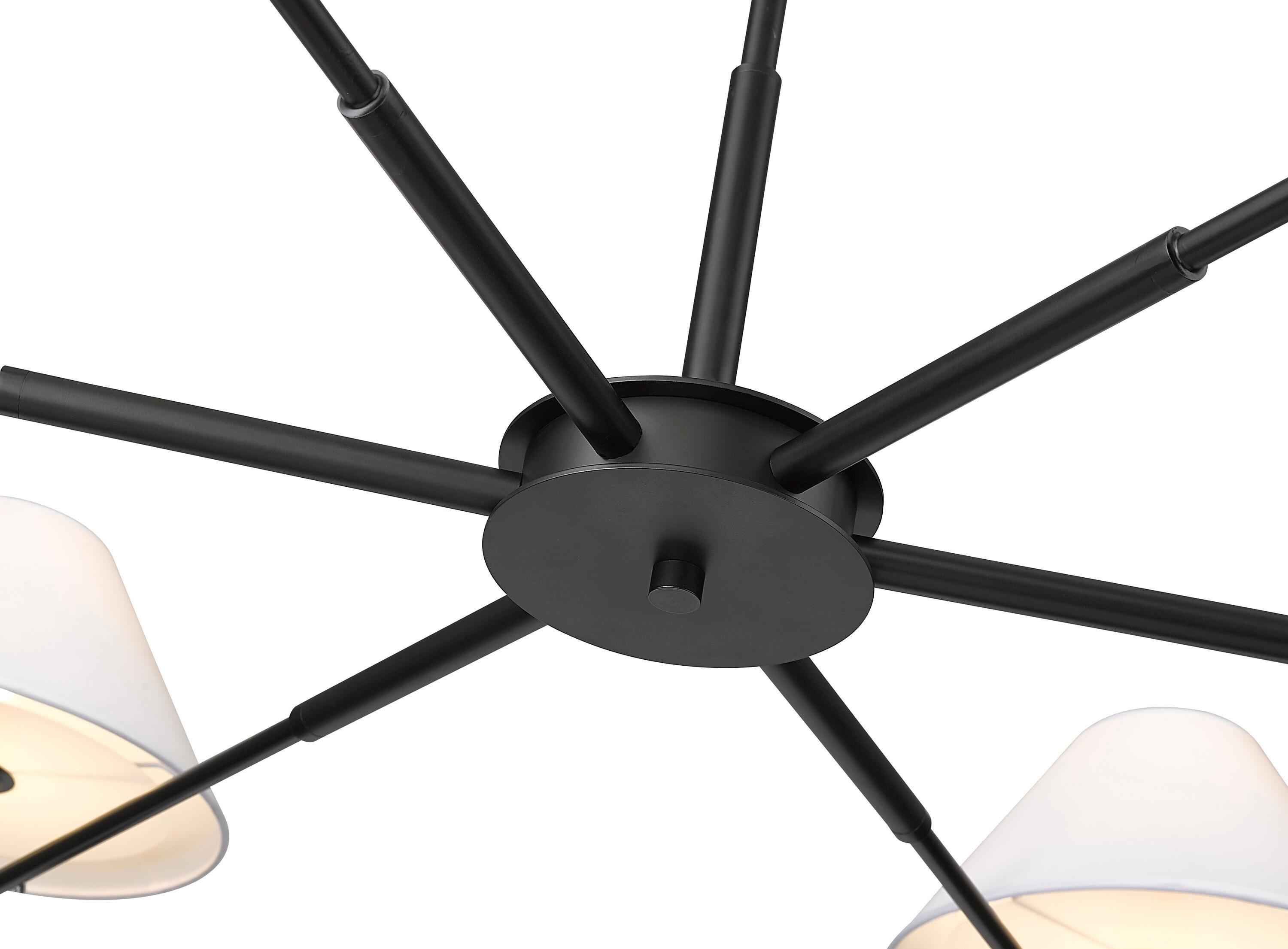 Z-Lite Leila 6 - Light Chandelier in  Matte Black