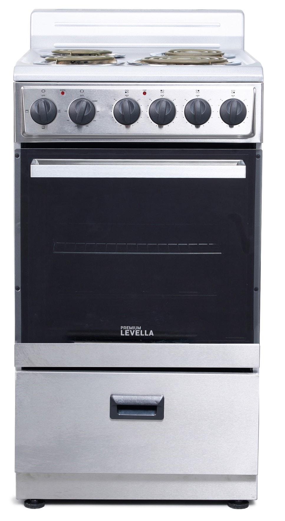 Premium Levella 24" Freestanding Electric Range with 4 Burners and 2.6 Cu. Ft. Oven Capacity