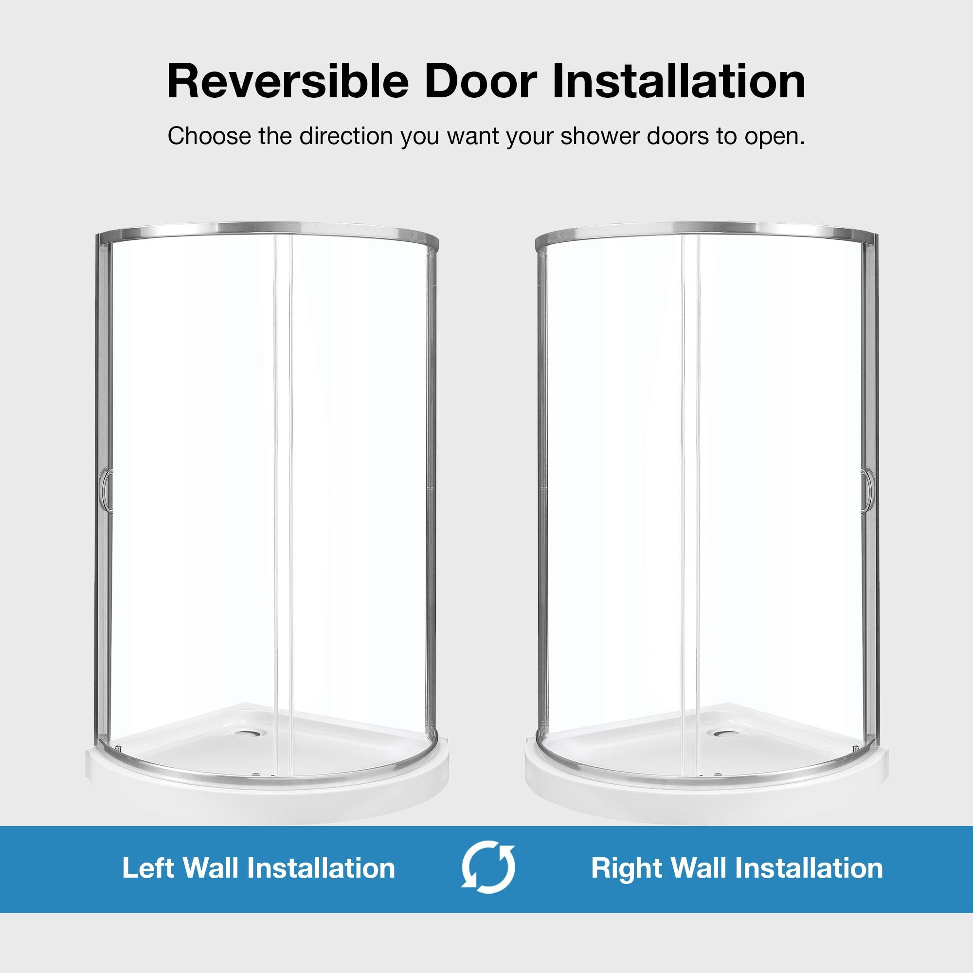 OVE Decors Breeze 44 in. Round Shower Kit w/ Clear, Base