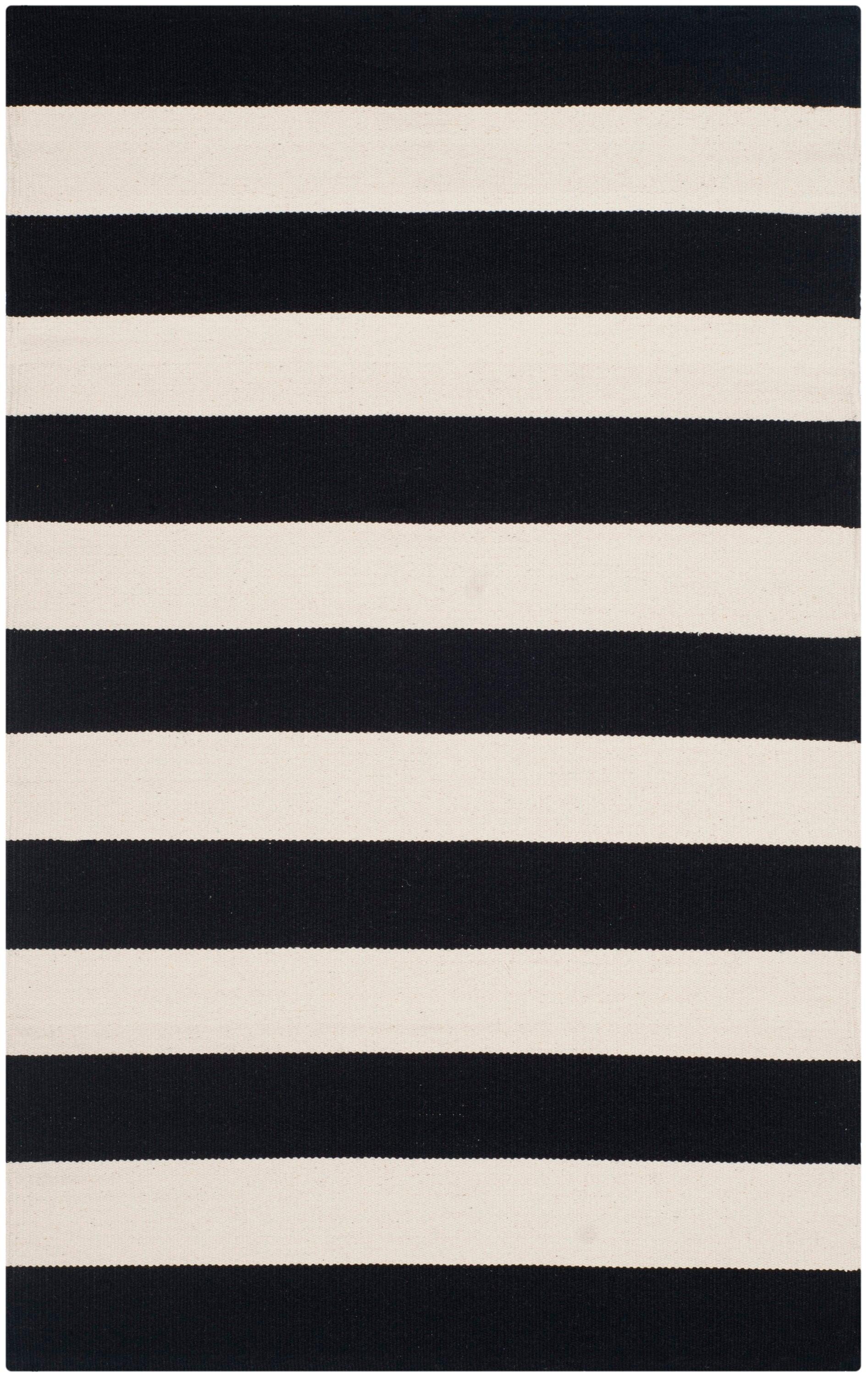 Montauk MTK712 Hand Woven Indoor Accent Rug - Black/Ivory - 2'6"x4' - Safavieh.