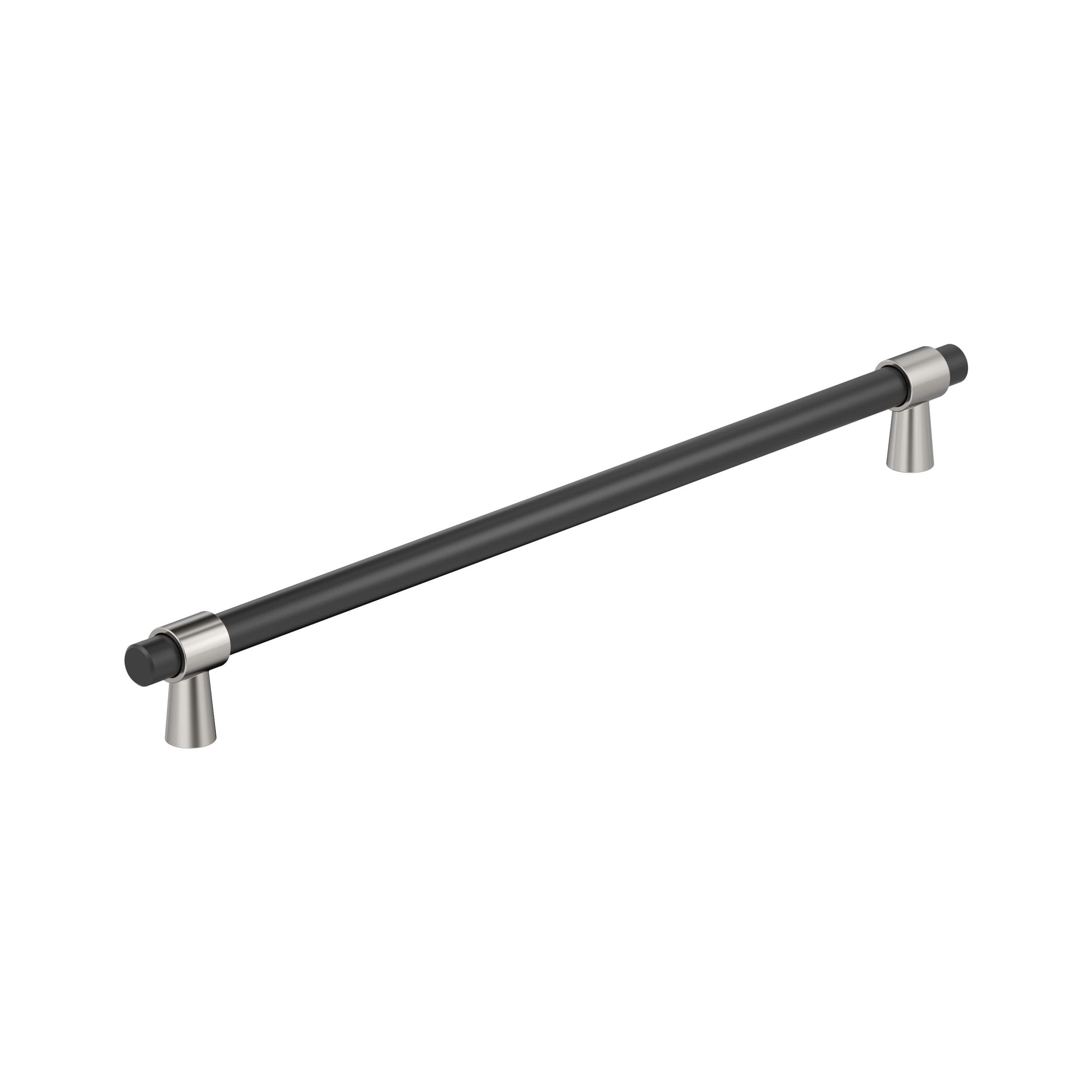 Amerock Mergence 18 inch (457mm) Center-to-Center Matte Black/Polished Nickel Appliance Pull