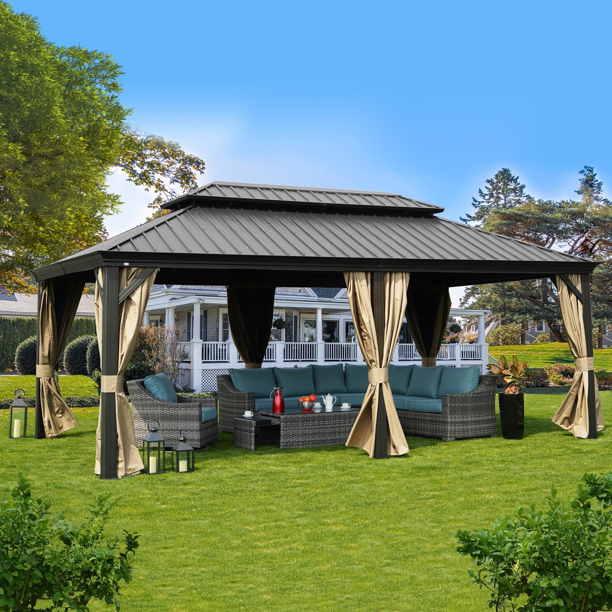 Kozyard 12ft x 12ft Hardtop Gazebo, Anti-weather