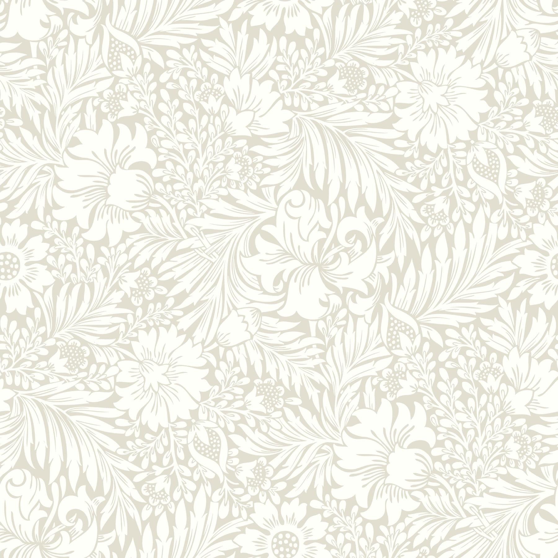 Modern Acanthus Peel + Stick Wallpaper by Erin & Ben Co. - Wicker