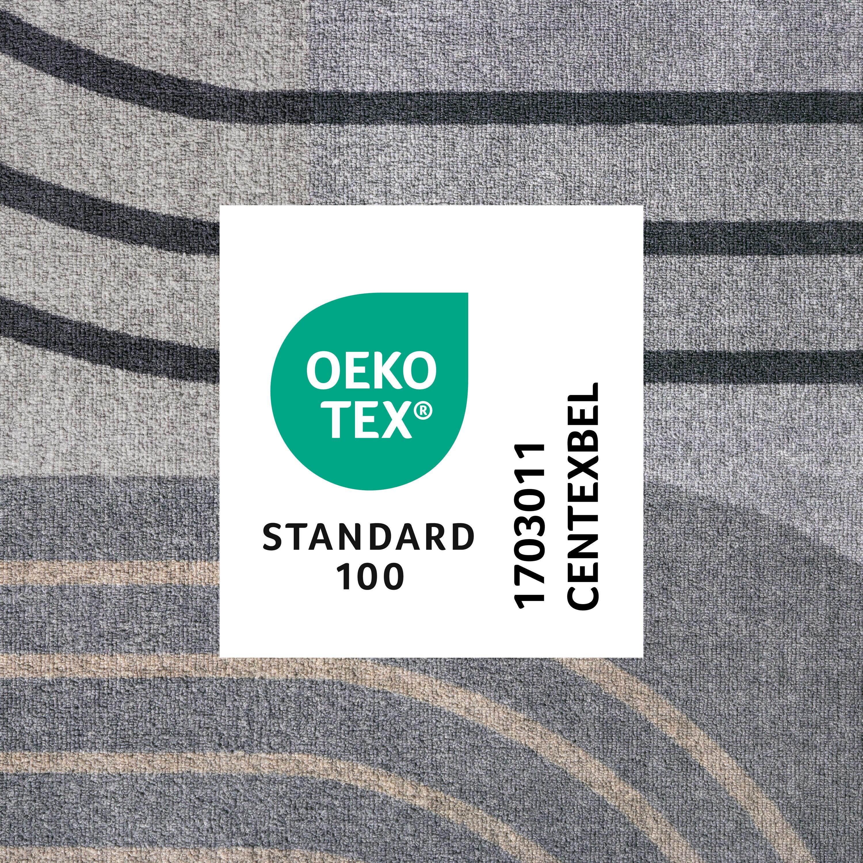 TOWN & COUNTRY EVERYDAY Avani Everwash Non-Slip Backing Area Rug Gray /Blue