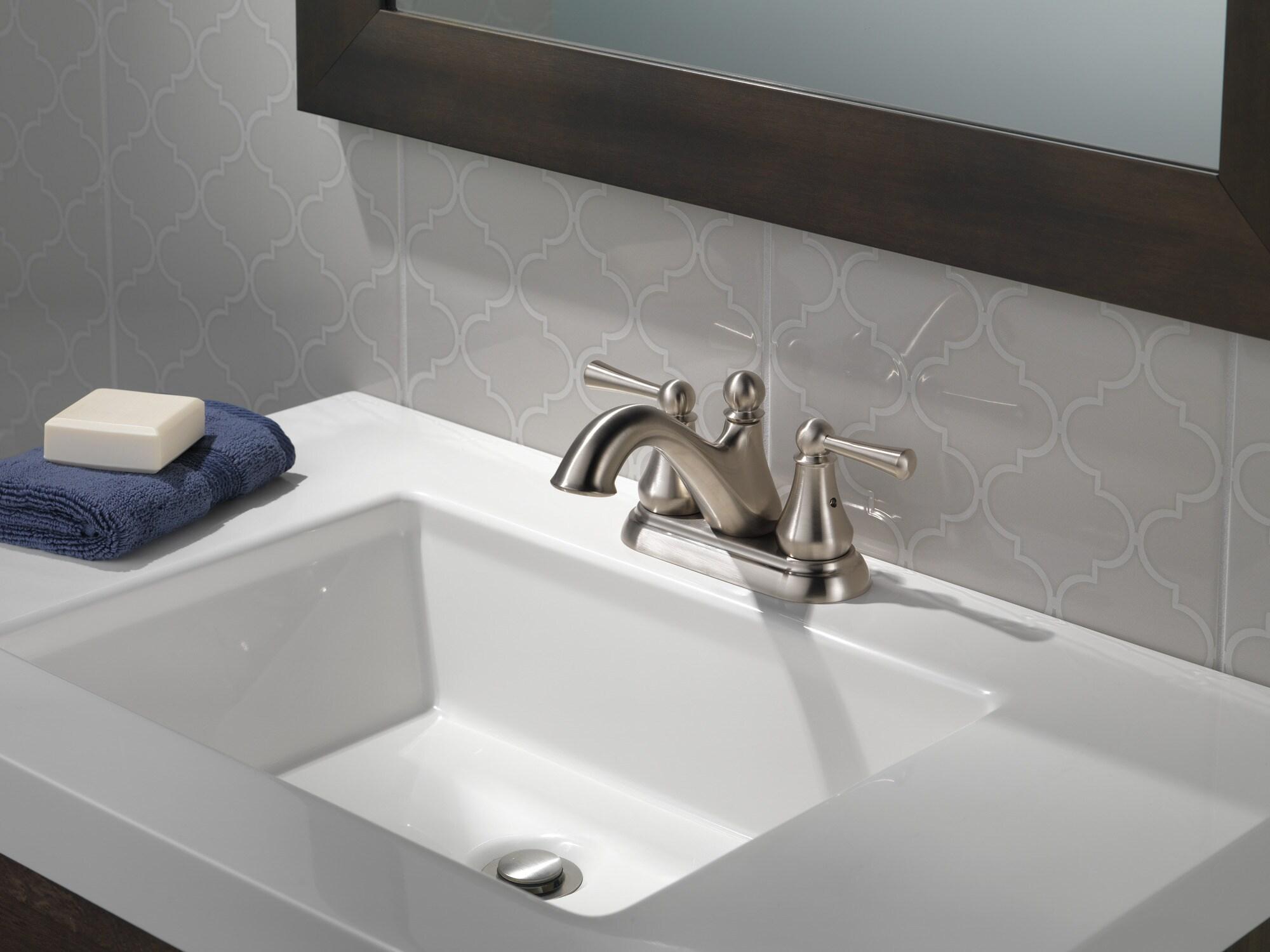 Haywood Centerset Bathroom Faucet with Drain Assembly, 2-handle Bathroom Sink Faucet