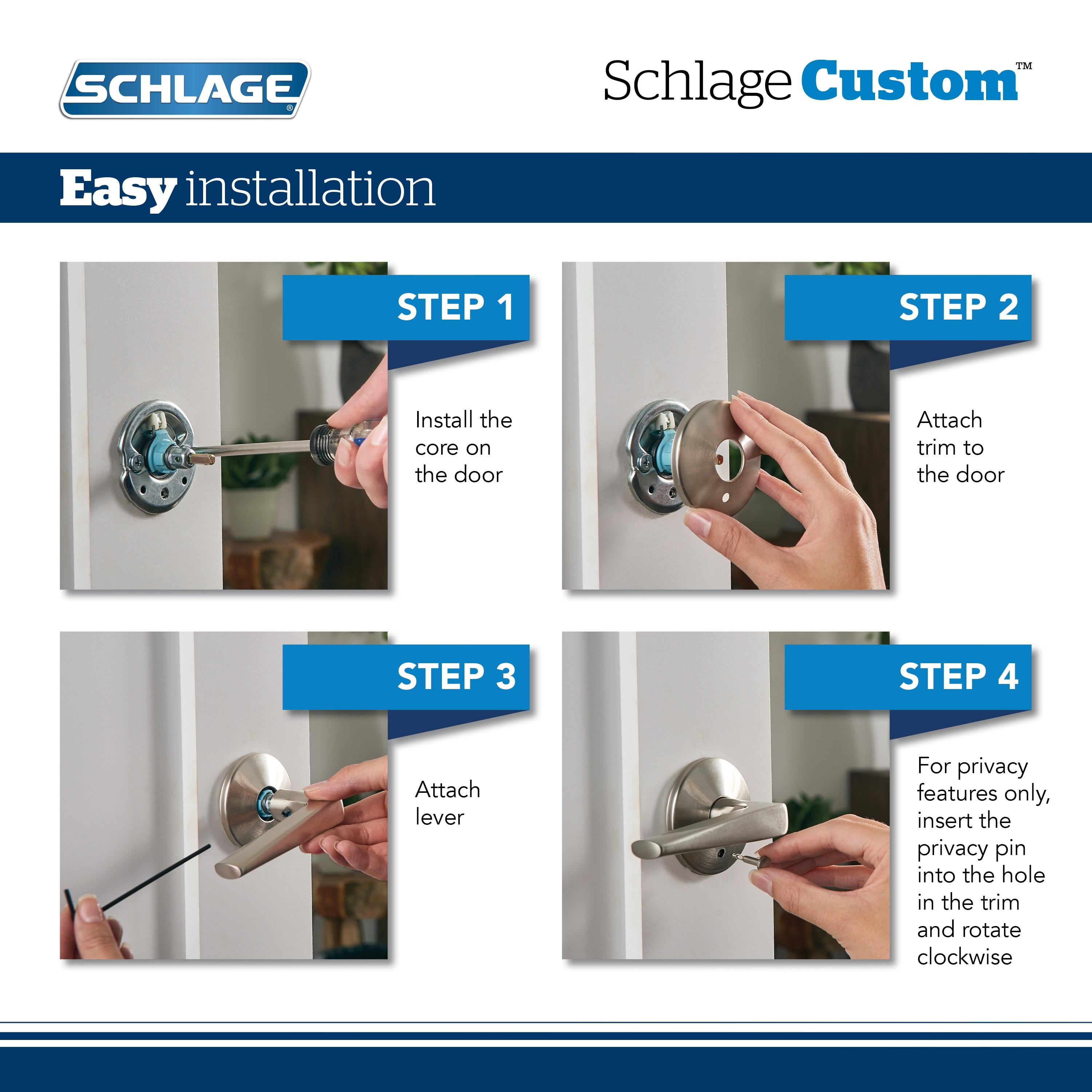 Custom Latitude Hall-Closet and Bed-Bath Lever with Collins Trim