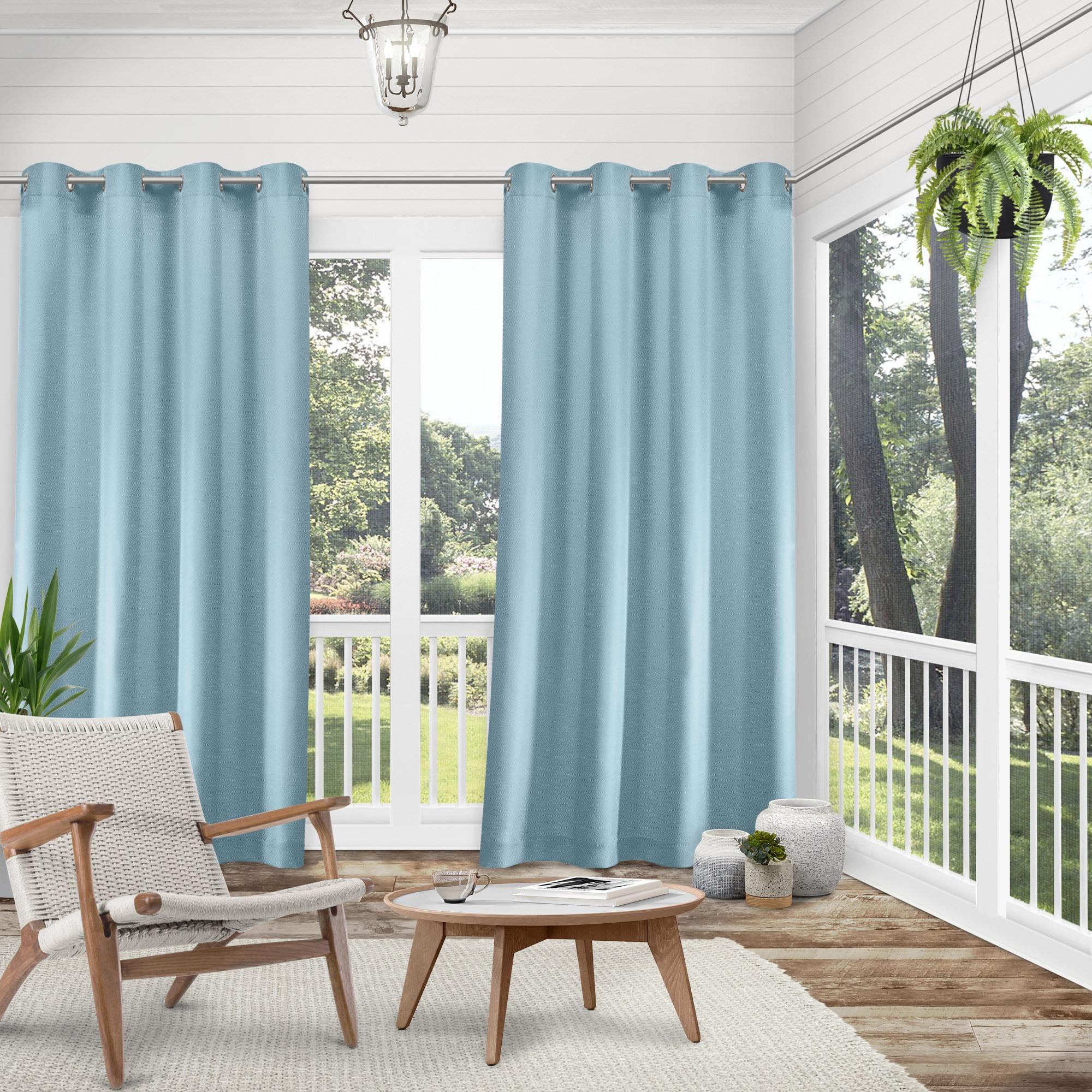 Cabana Solid Heavyweight Indoor Outdoor Curtains
