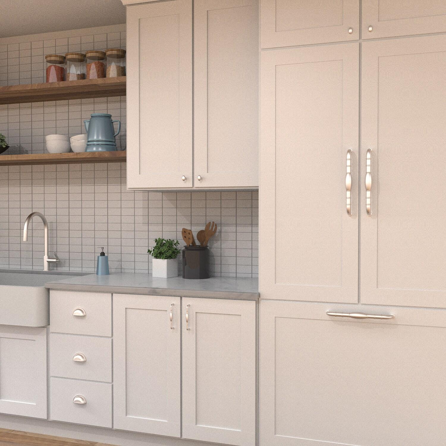 Hickory Hardware Williamsburg Collection Appliance Pull - 12" Center to Center Cabinet Pull Stainless Steel - Farmhouse Hardware for Drawers & Cabinets