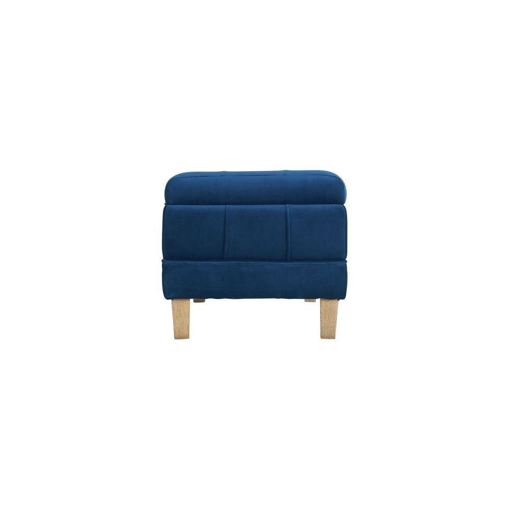 Jude Tufted Storage Ottoman Cobalt - Picket House Furnishings: Upholstered Bench with Lid, Modern Style