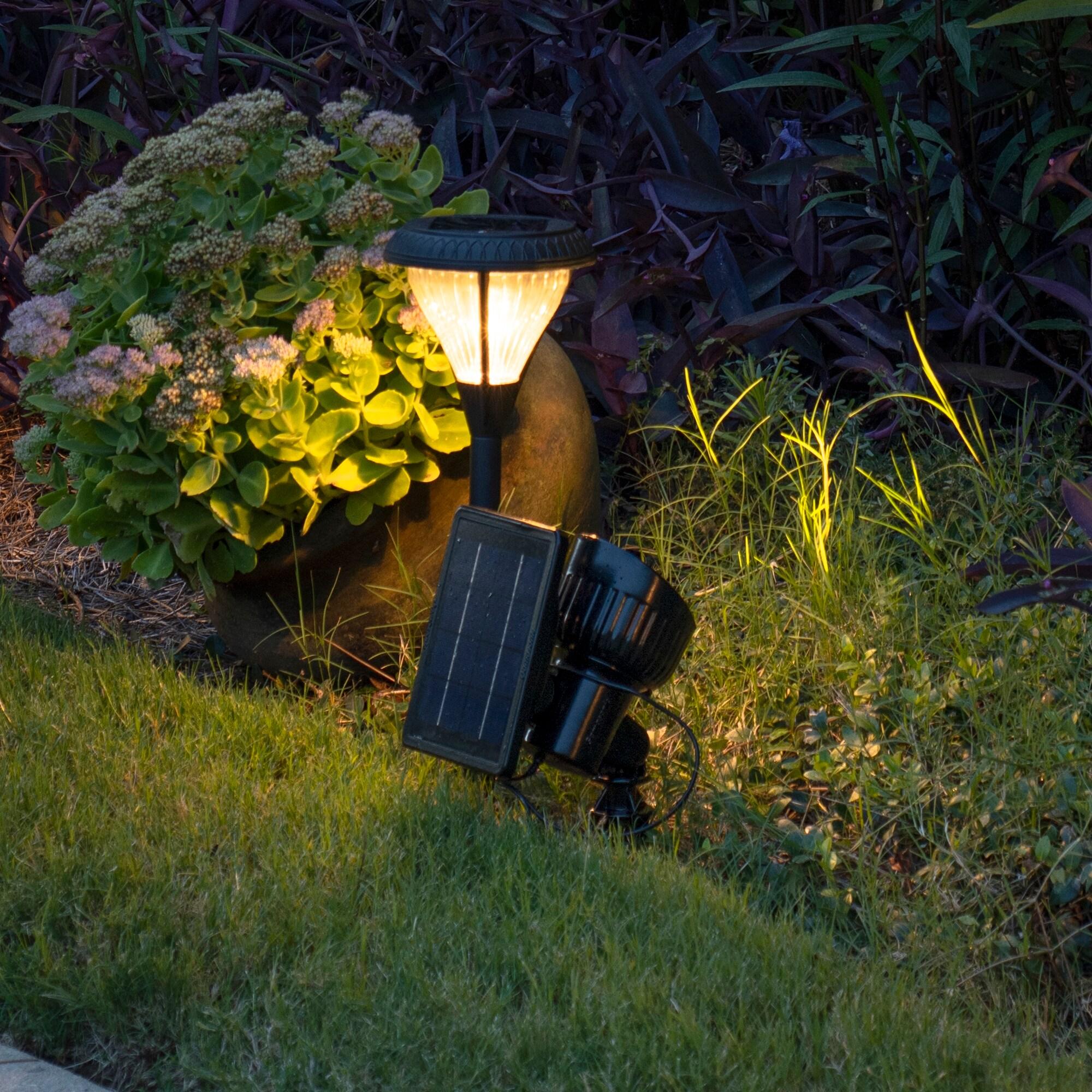 Progressive Black Solar Powered Integrated LED Garden and Landscape Spot Light