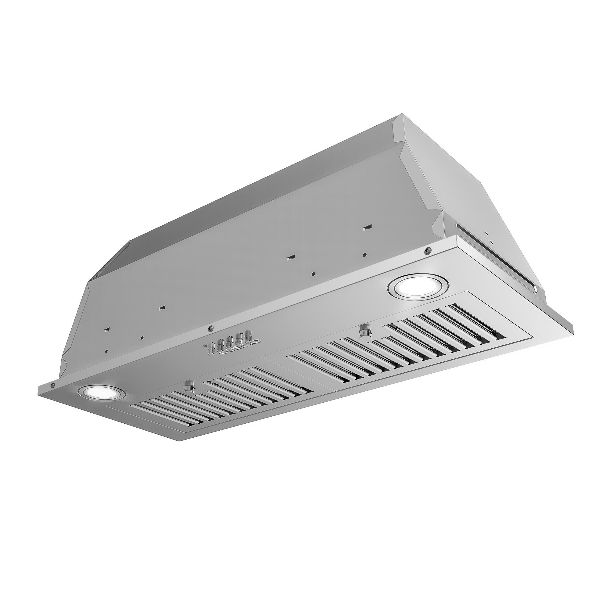 Cosmo 30 in. Insert Range Hood w/ Push Button Controls, 3-speed Fan, LED Lights and Permanent Filter