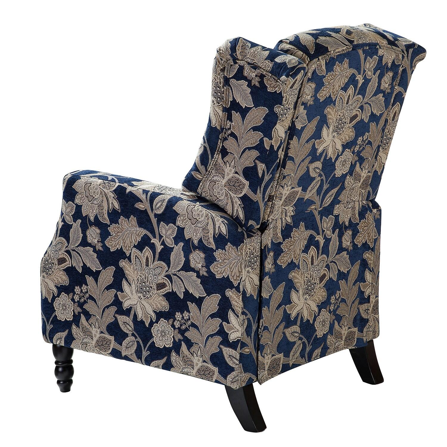 Recliners Push Back Accent Chairs Set of 2 Wingback Manual Fabric Upholstered Armchairs Sofa Home Theater Couches Garden
