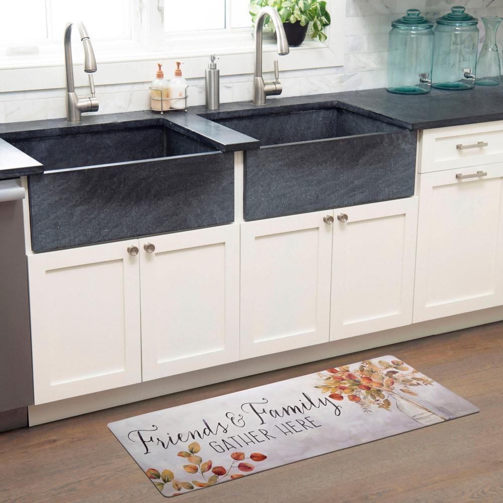 SoHome Cozy Living Friends and Family Gather Eucalyptus Floral Anti-Fatigue Mat