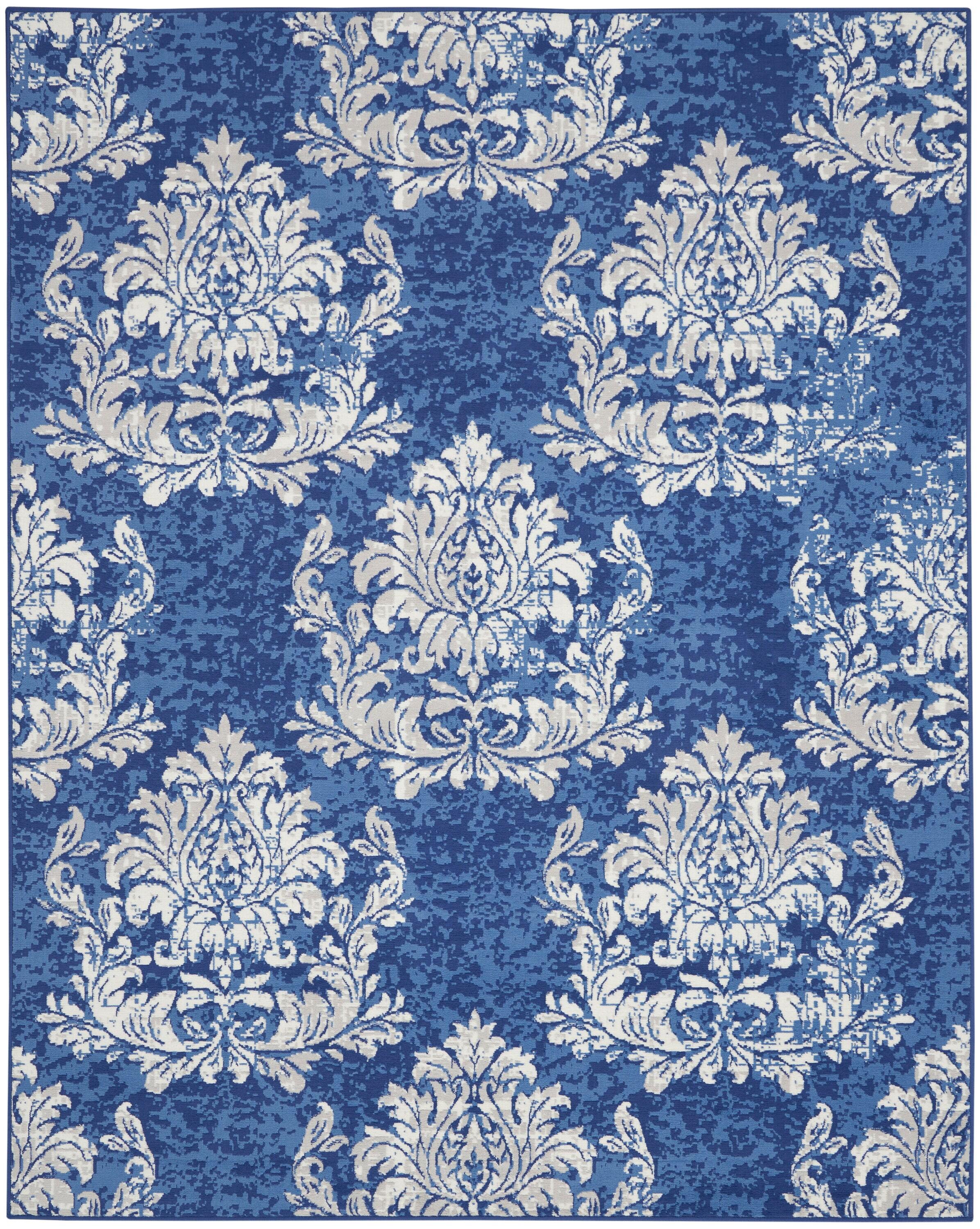 Nourison Whimsicle WHS11 Indoor only Area Rug - Navy Ivory 8' x 10'