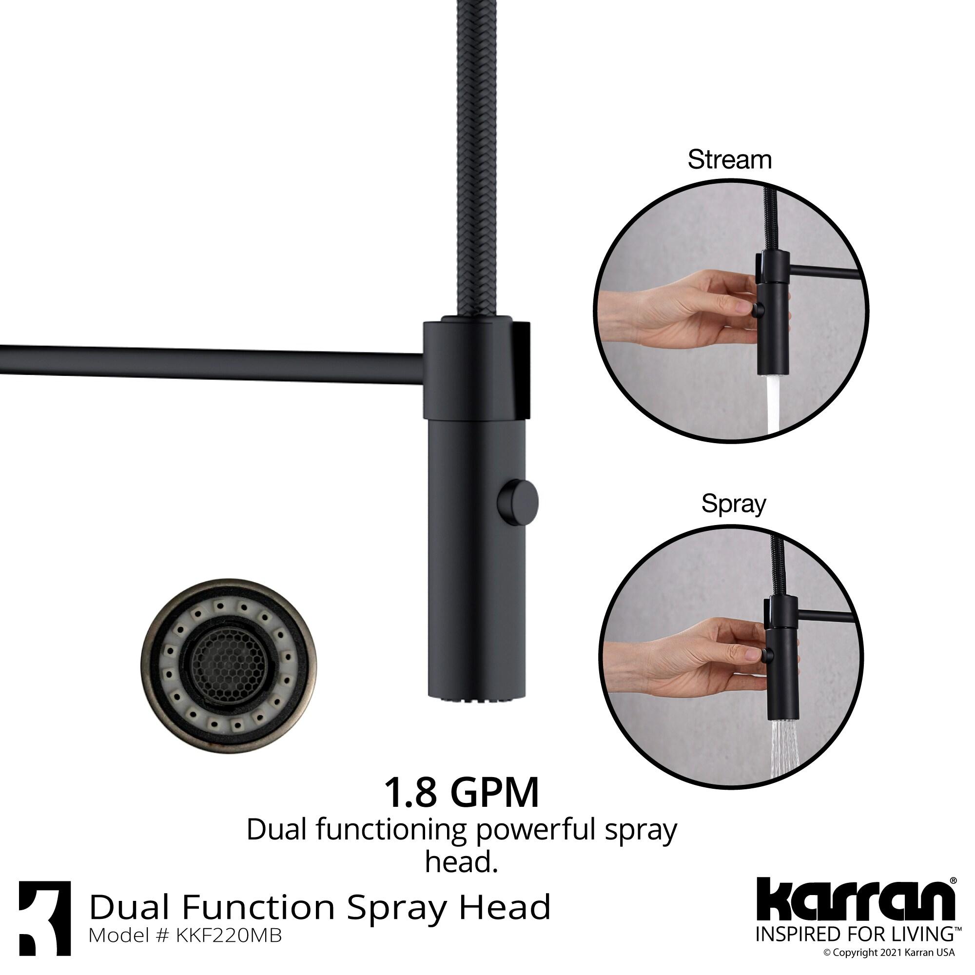 Karran Bluffton Single Handle Pull Down Sprayer Kitchen Faucet