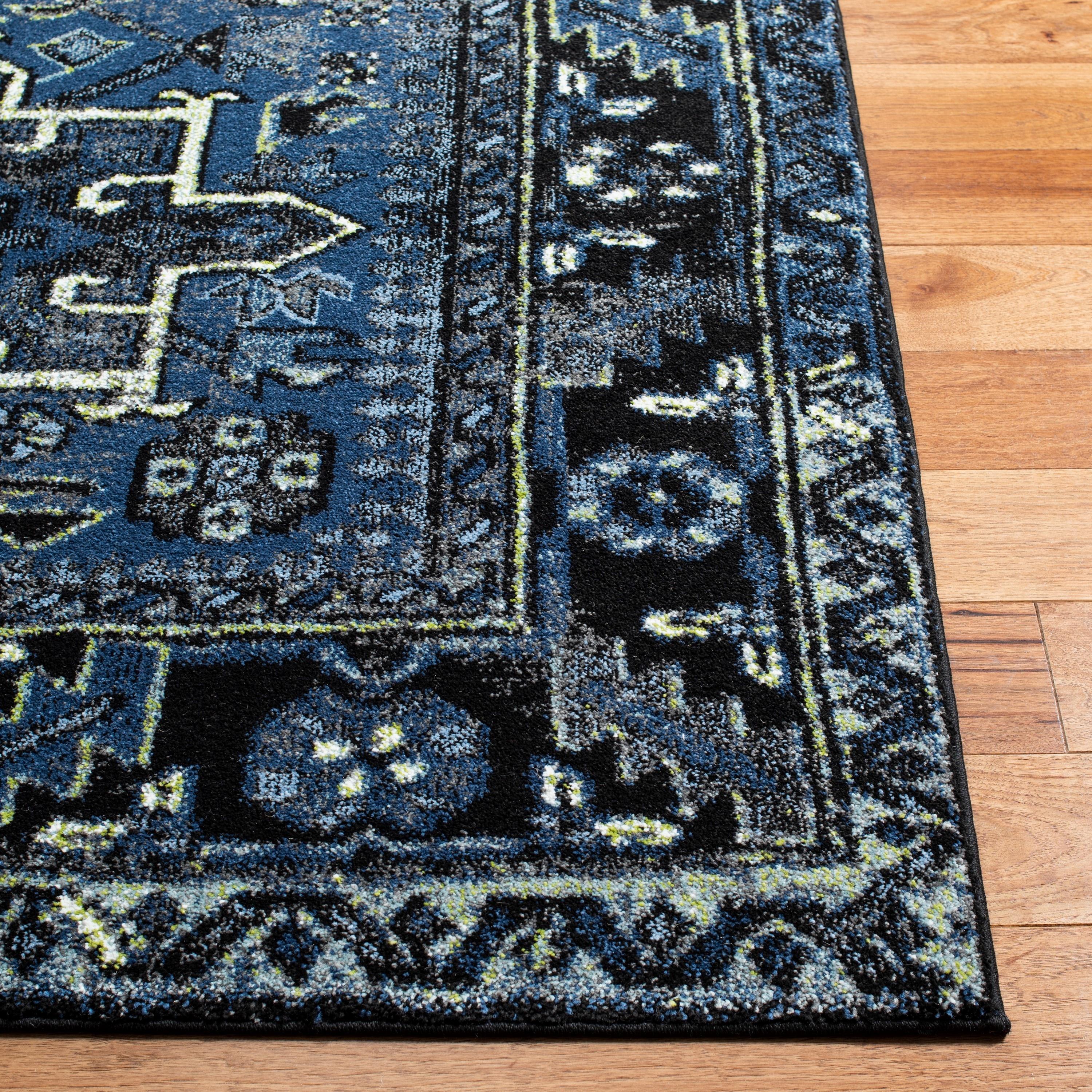 Vintage Hamadan VTH211 Power Loomed Area Rug - Blue/Grey - 8'x10' - Safavieh.