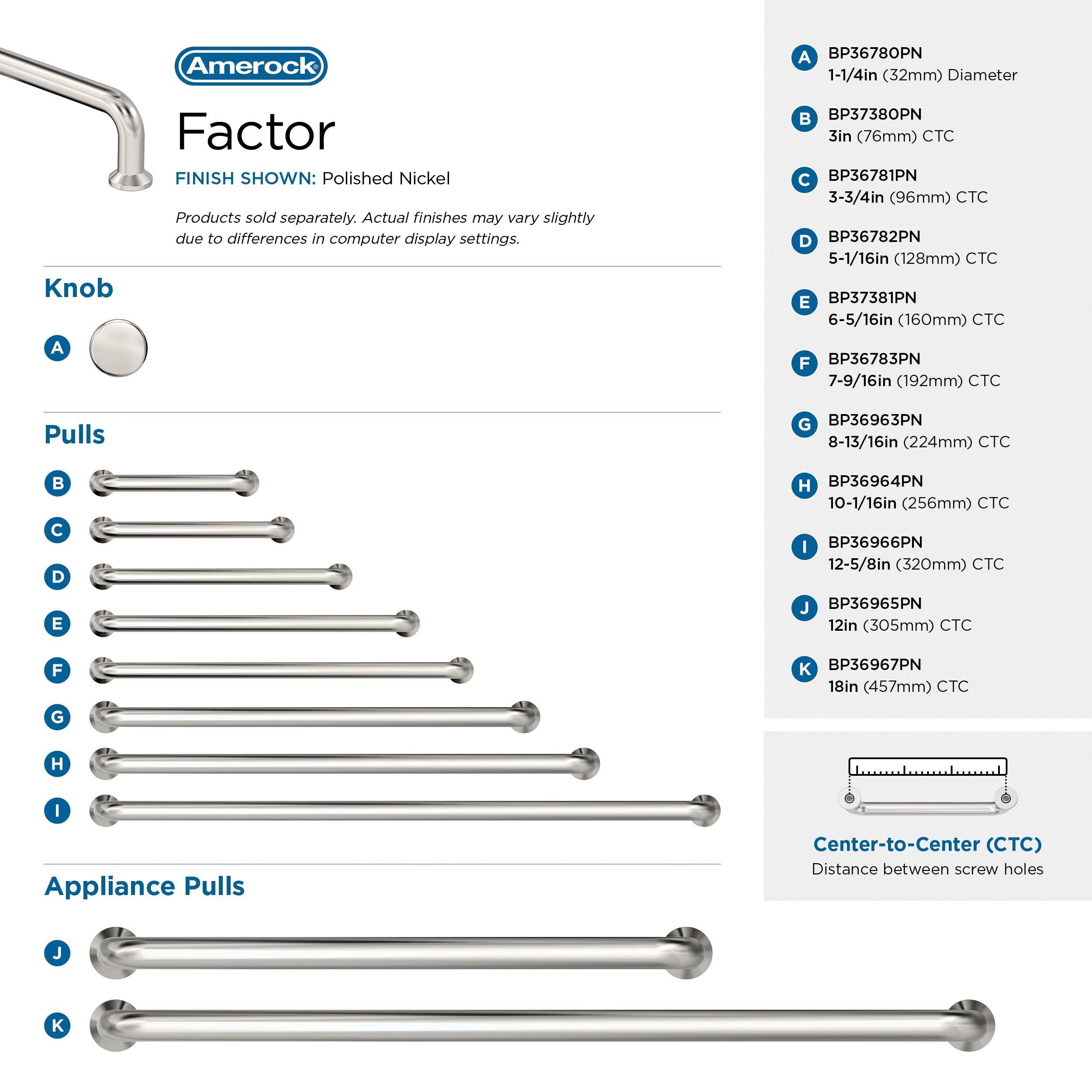 Factor 18 inch (457mm) Center-to-Center