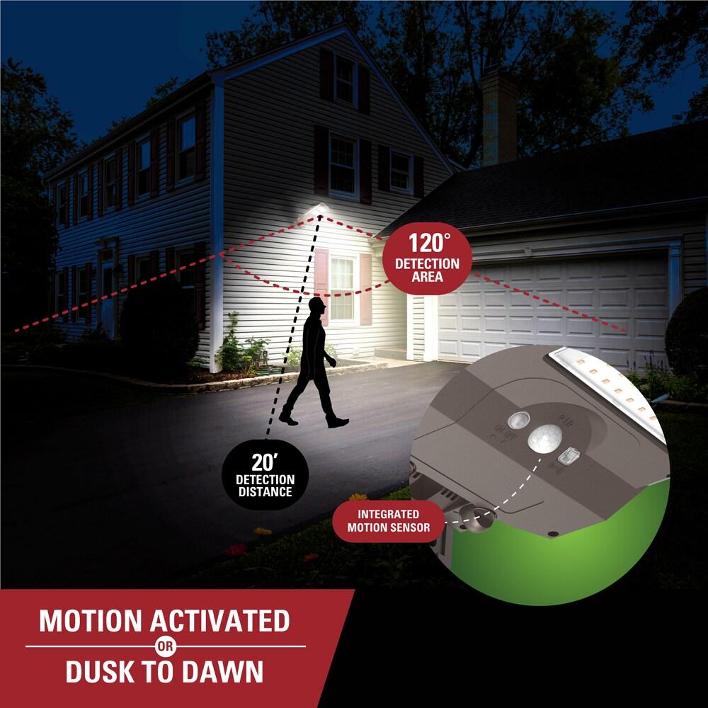 1 - Head LED Solar Powered Dusk to Dawn Outdoor Security Flood Light with Motion Sensor