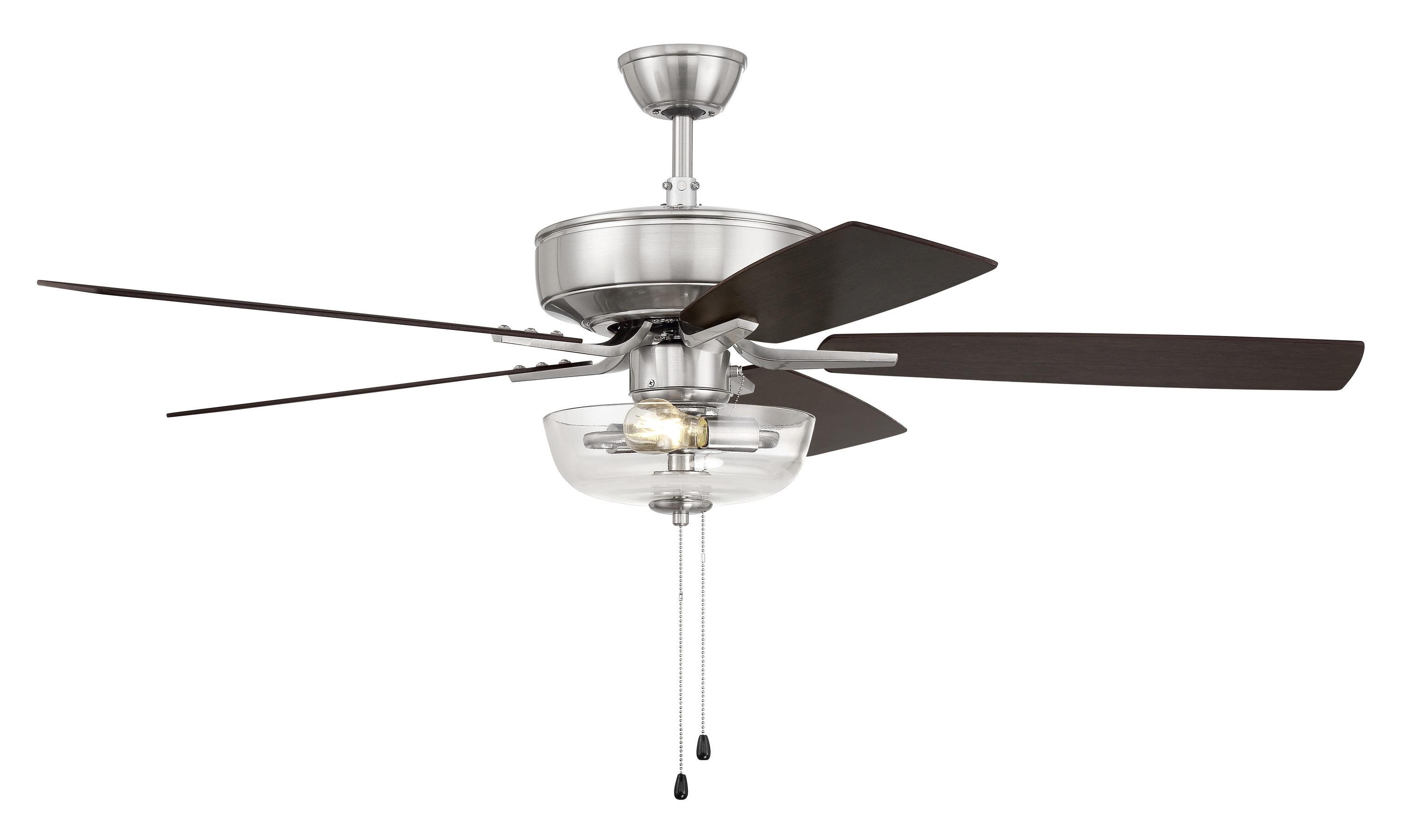 Pro Plus 101 Clear Bowl Light Kit 52'' Ceiling Fan with Light Kit