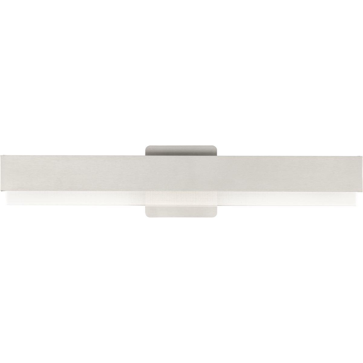 Progress Lighting Semblance 1-Light LED Linear Vanity Light, Brushed Nickel, Acrylic Shade