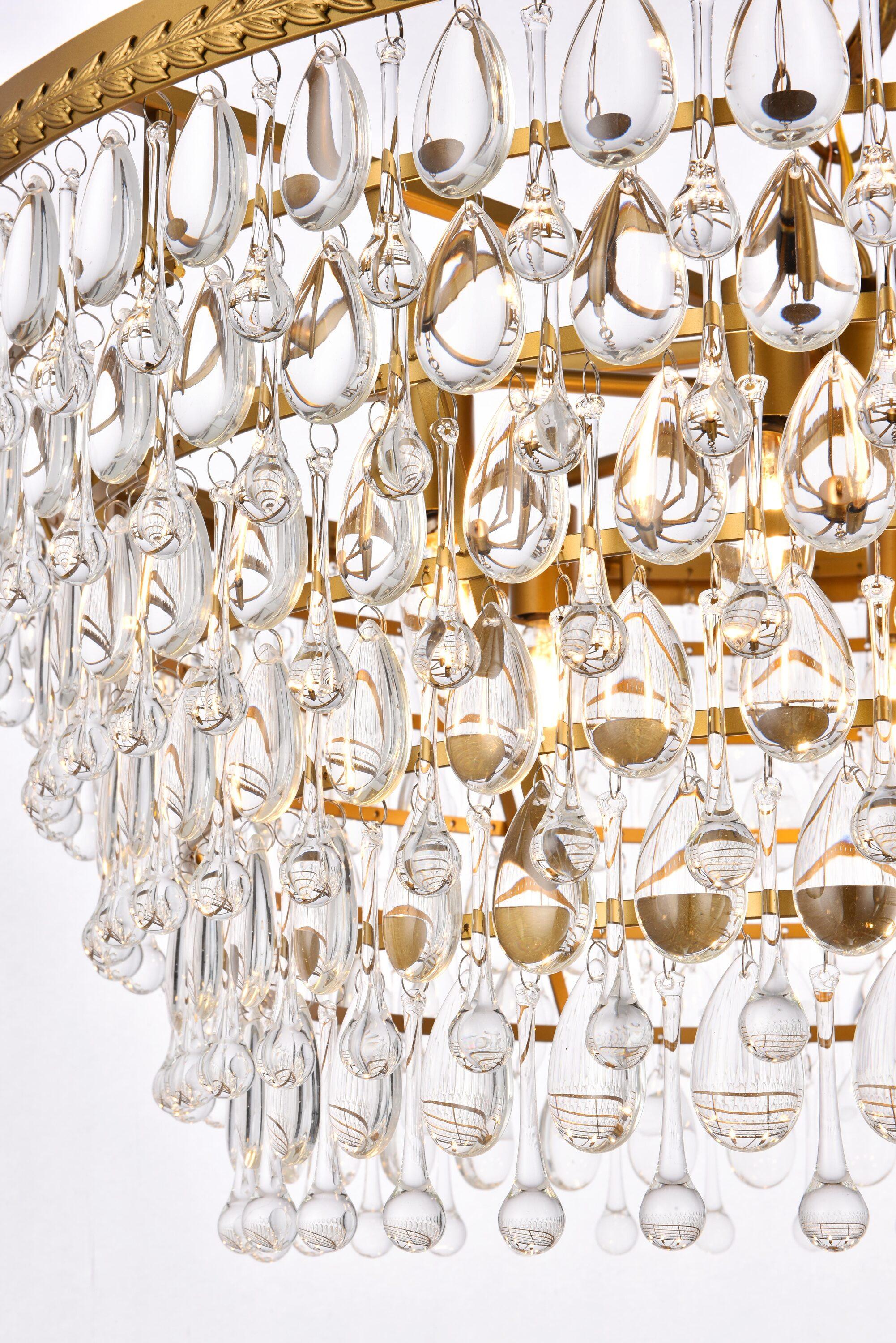 Elegant Lighting Nordic 6 - Light Chandelier in  Brass