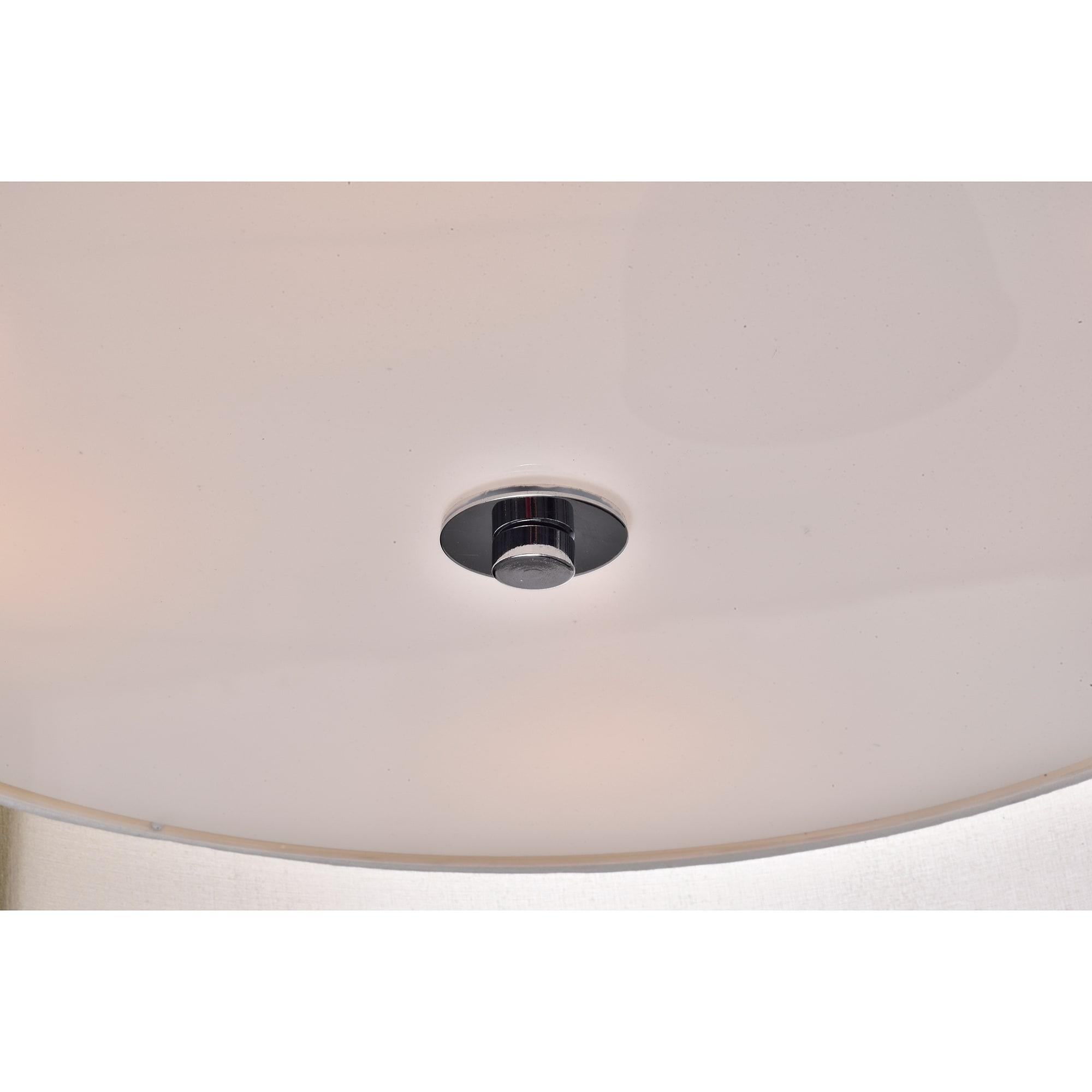 Warehouse of Tiffany Copper Grove Shoshone Antique Bronze/ f-white Fabric Drum Chandelier